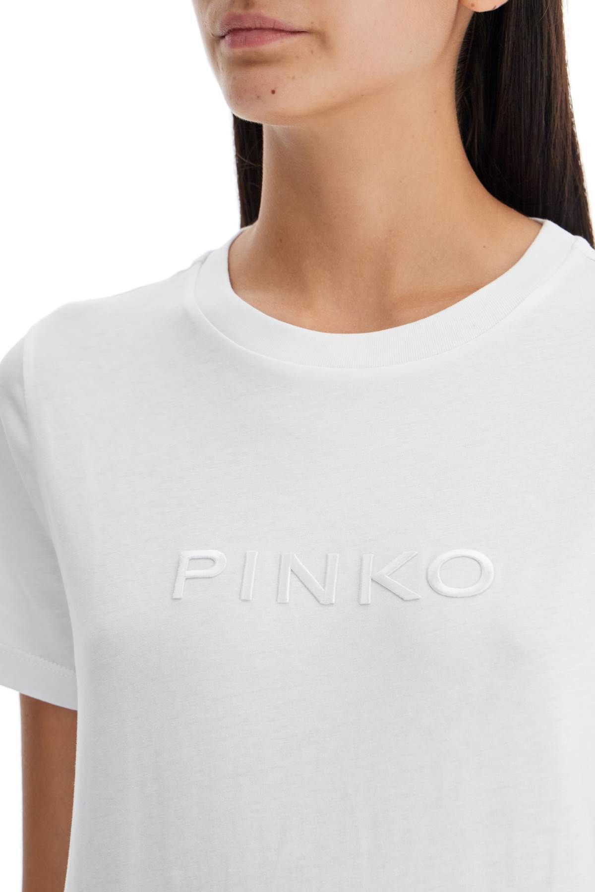 Shop Pinko Short-sleeved T-shirt With Logo In White