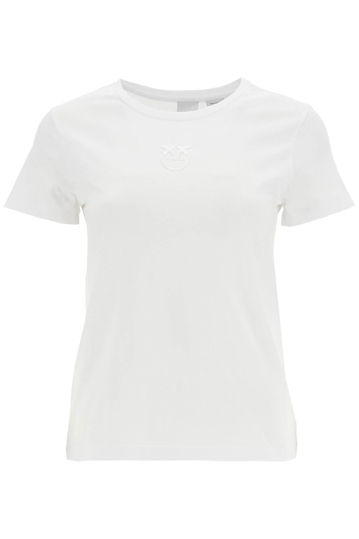 Shop Pinko Short-sleeved T-shirt With Embroidery In White