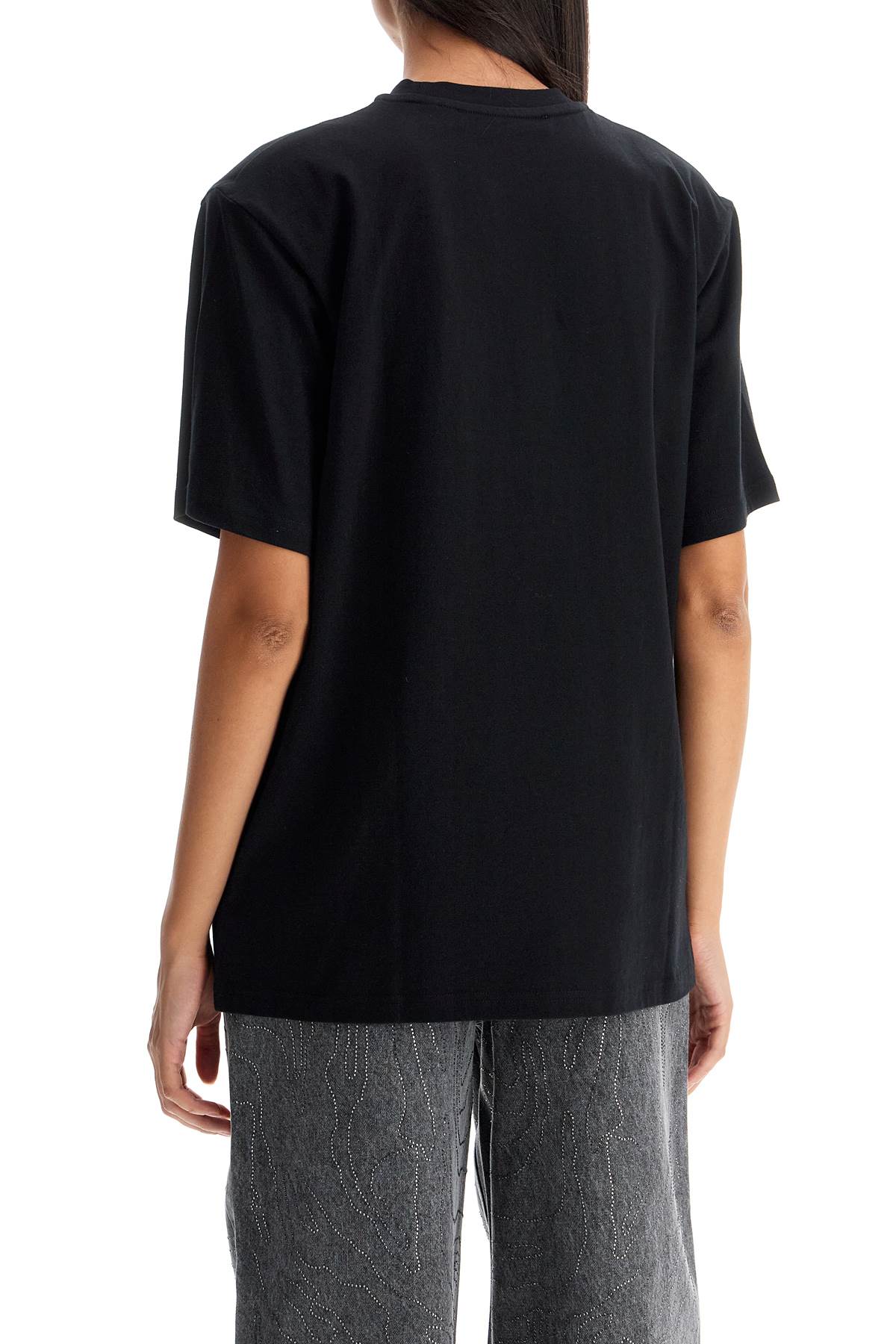 Shop Rotate Birger Christensen 'oversized Organic Cotton T In Black