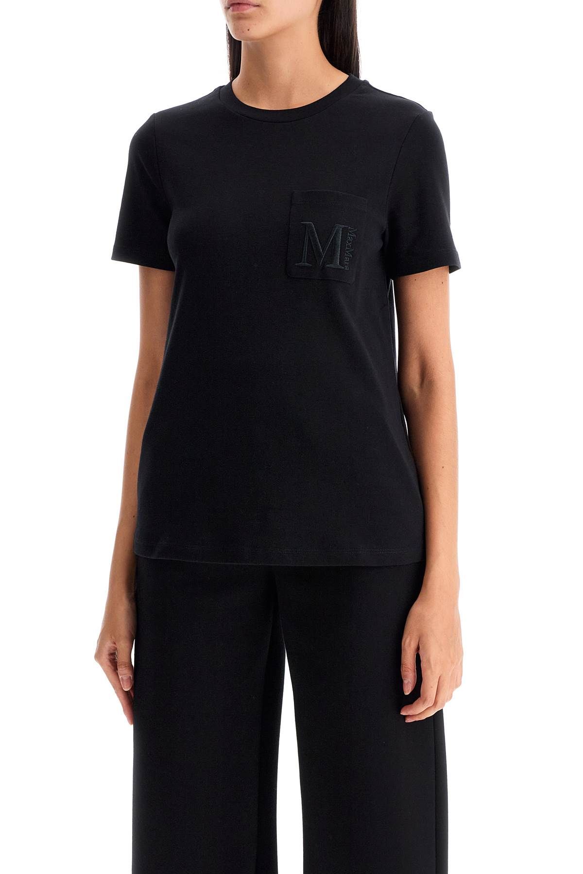 Shop 's Max Mara Embroidered Pocket Madera T In Black