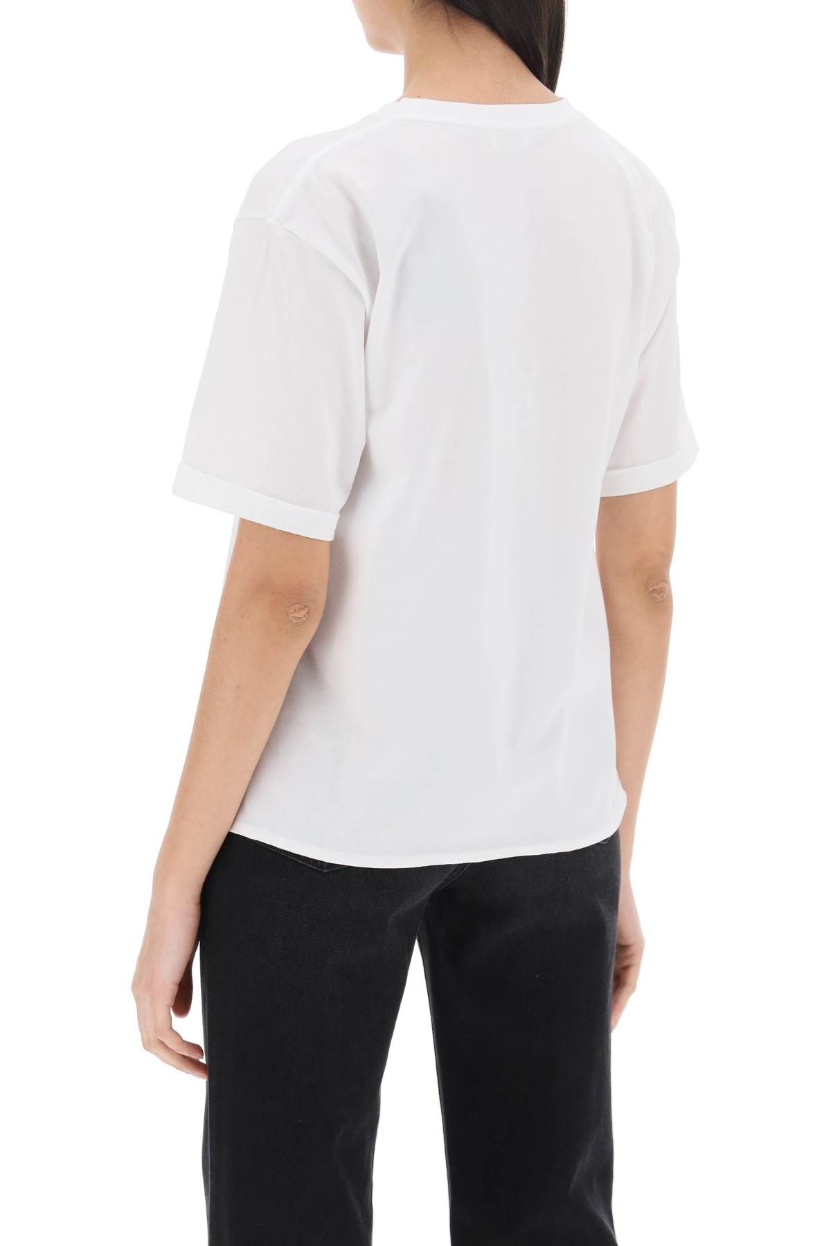 Shop Saint Laurent Logo Print T-shirt In White