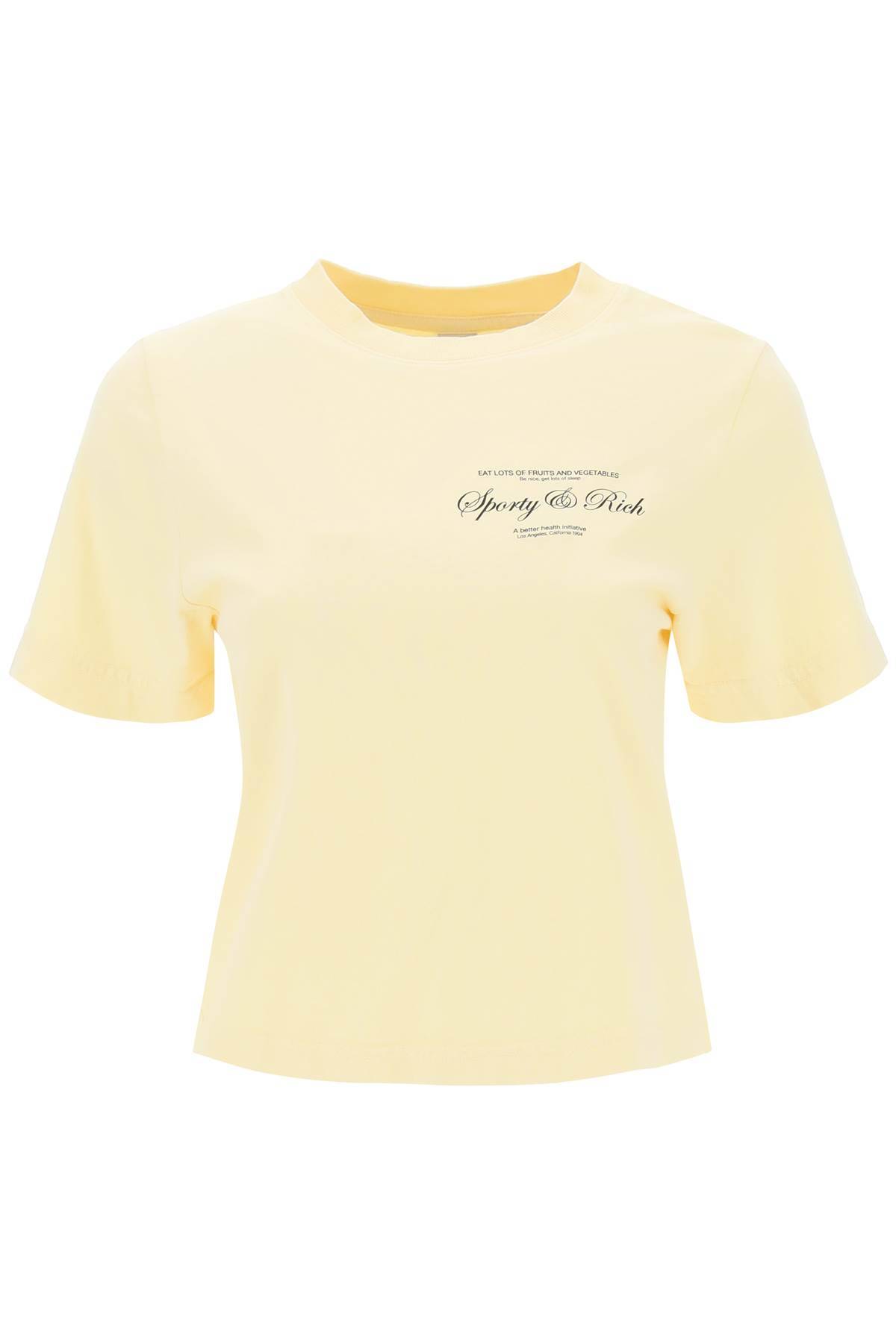 Shop Sporty And Rich Cropped T-shirt In Yellow