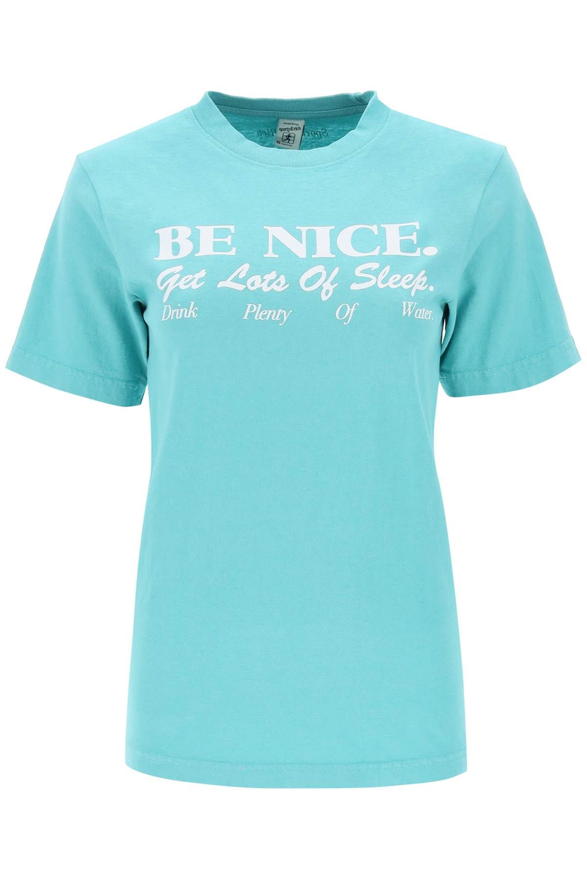 Shop Sporty And Rich 'be Nice' T-shirt In Green