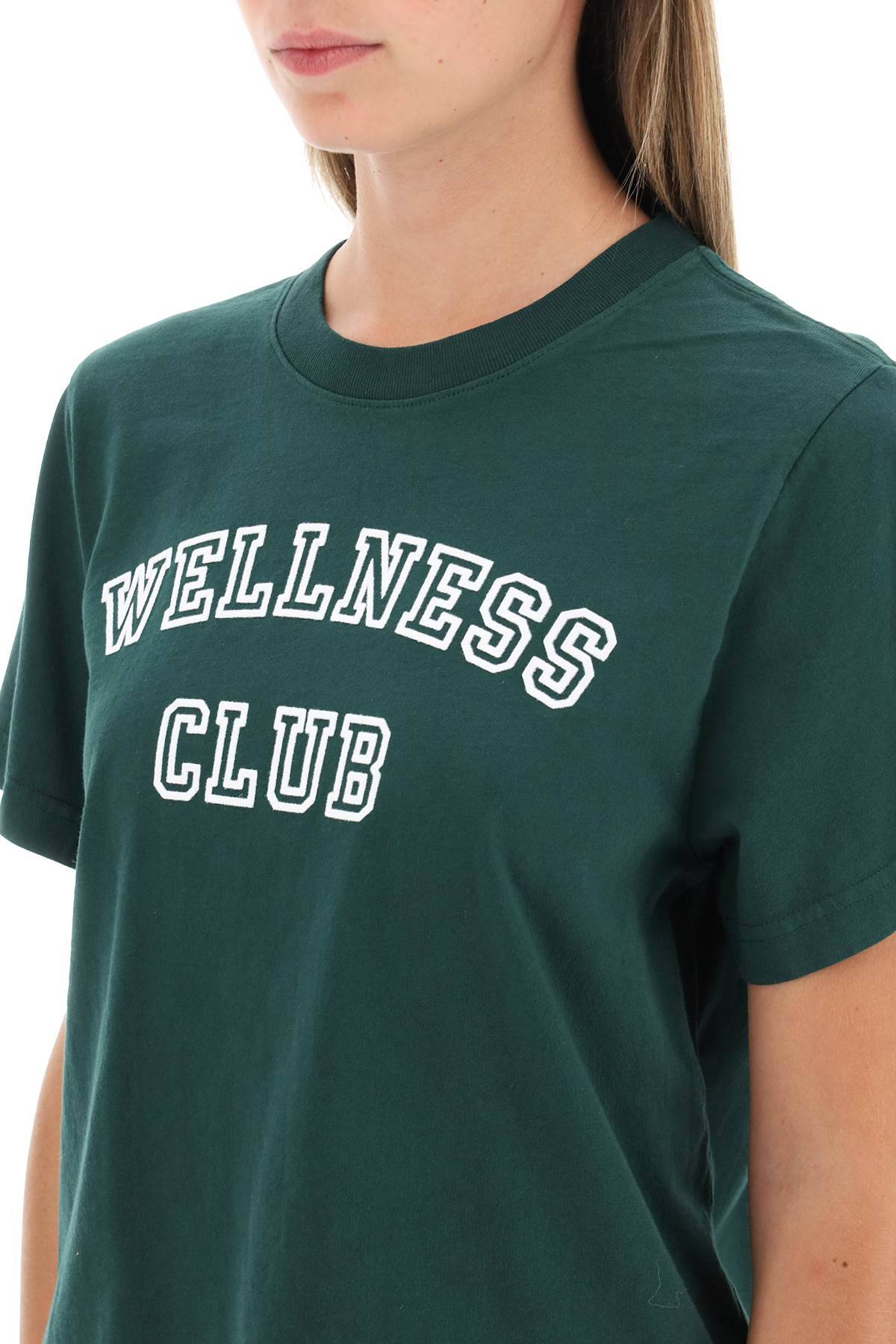Shop Sporty And Rich Wellness Club Cropped T-shirt In Green