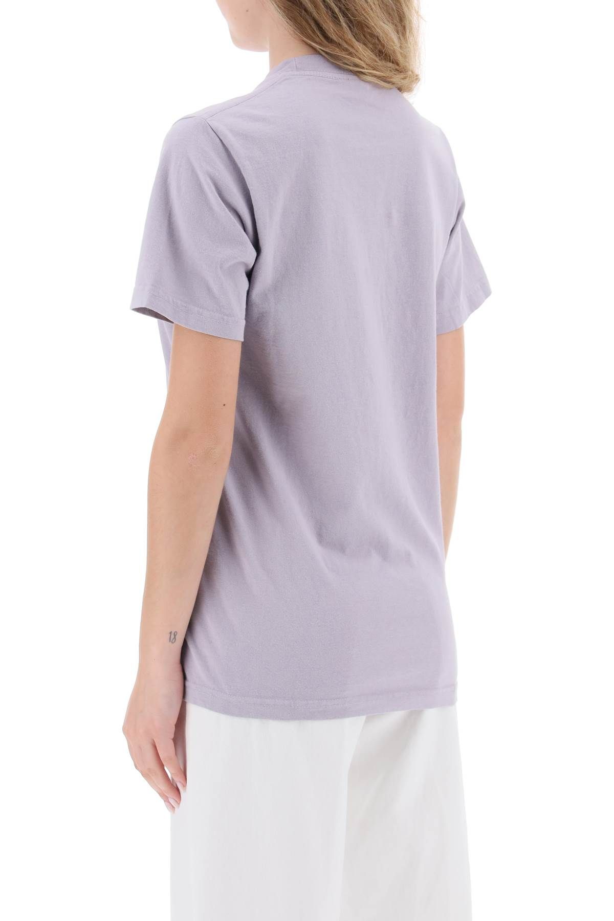 Shop Sporty And Rich T-shirt With Print In Purple