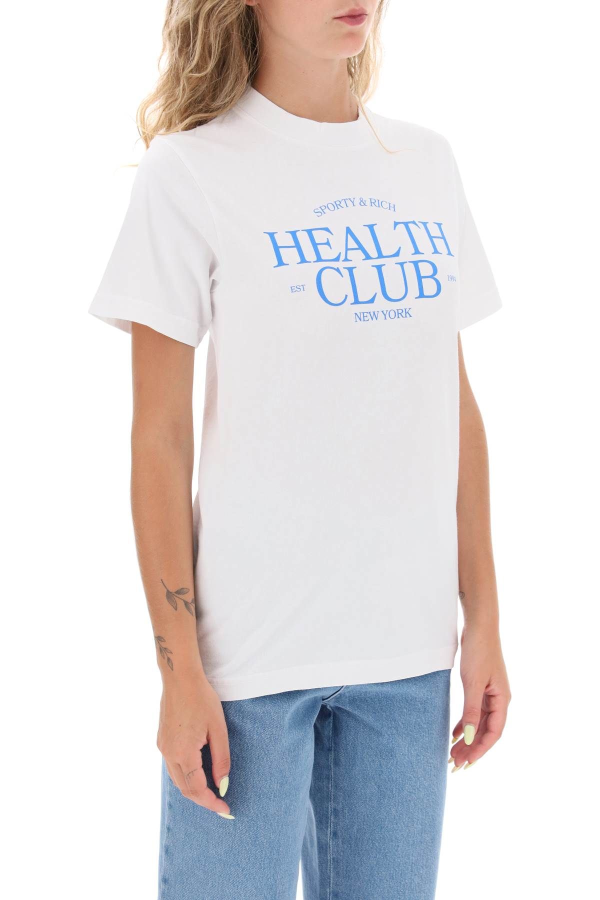 Shop Sporty And Rich 'sr Health Club' T-shirt In White