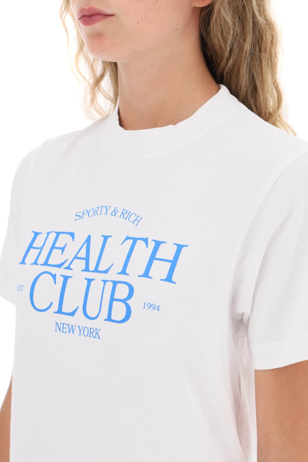 Shop Sporty And Rich 'sr Health Club' T-shirt In White