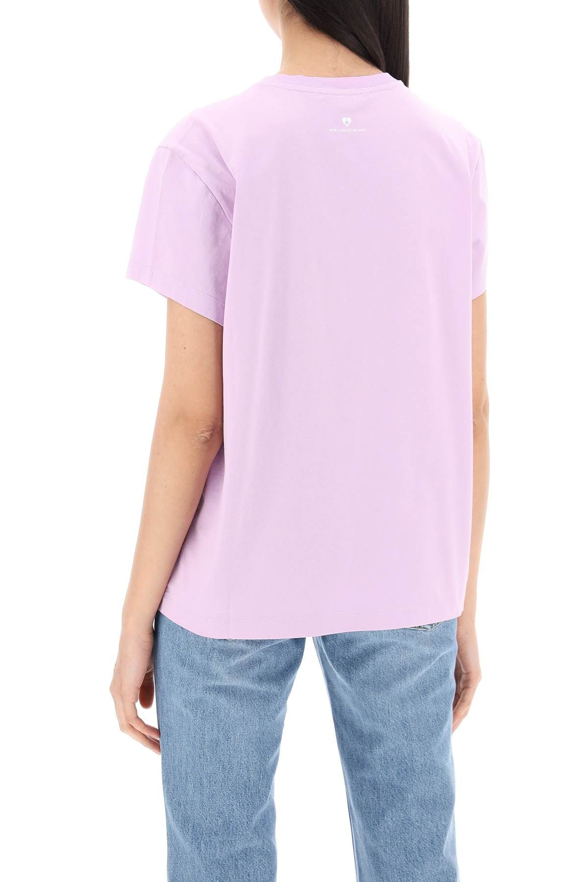 Shop Stella Mccartney Iconic Mini Heart T-shirt In Purple