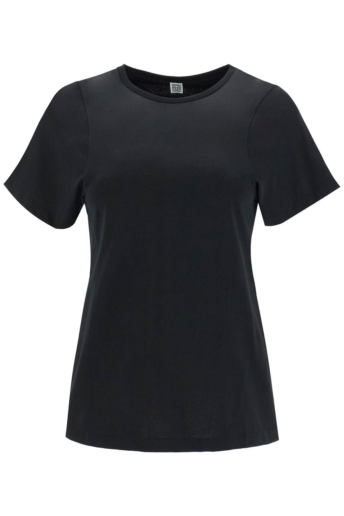Shop Totême Curved Seam T-shirt In Black