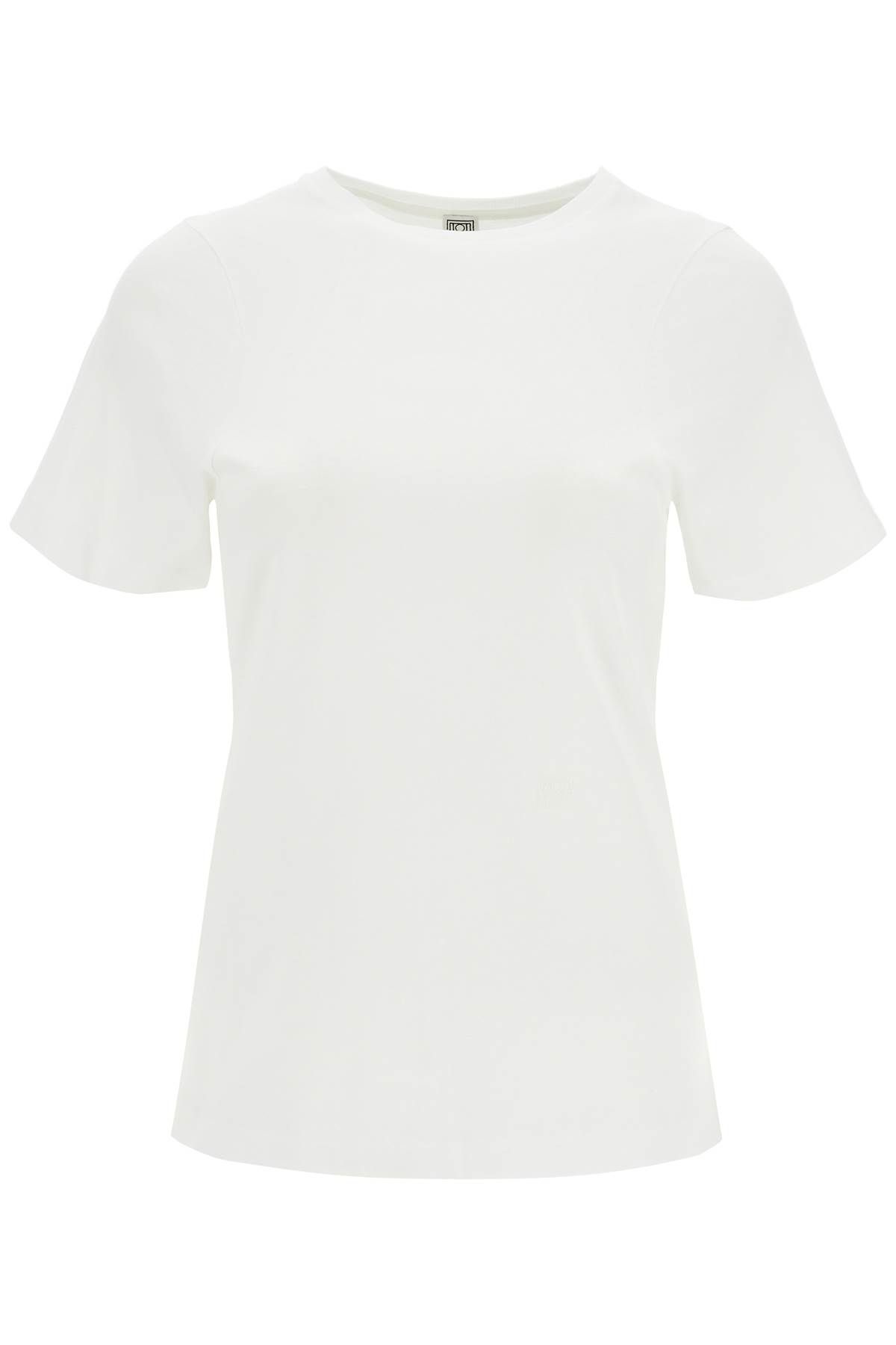 Shop Totême Curved Seam T-shirt In White