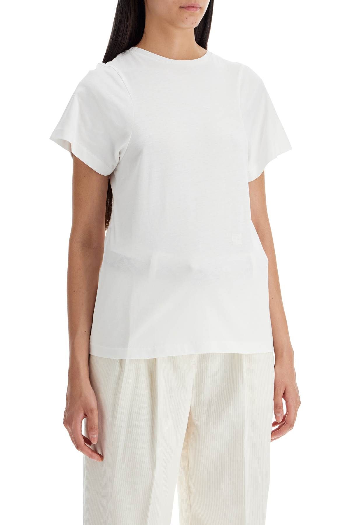 Shop Totême Curved Seam T-shirt In White