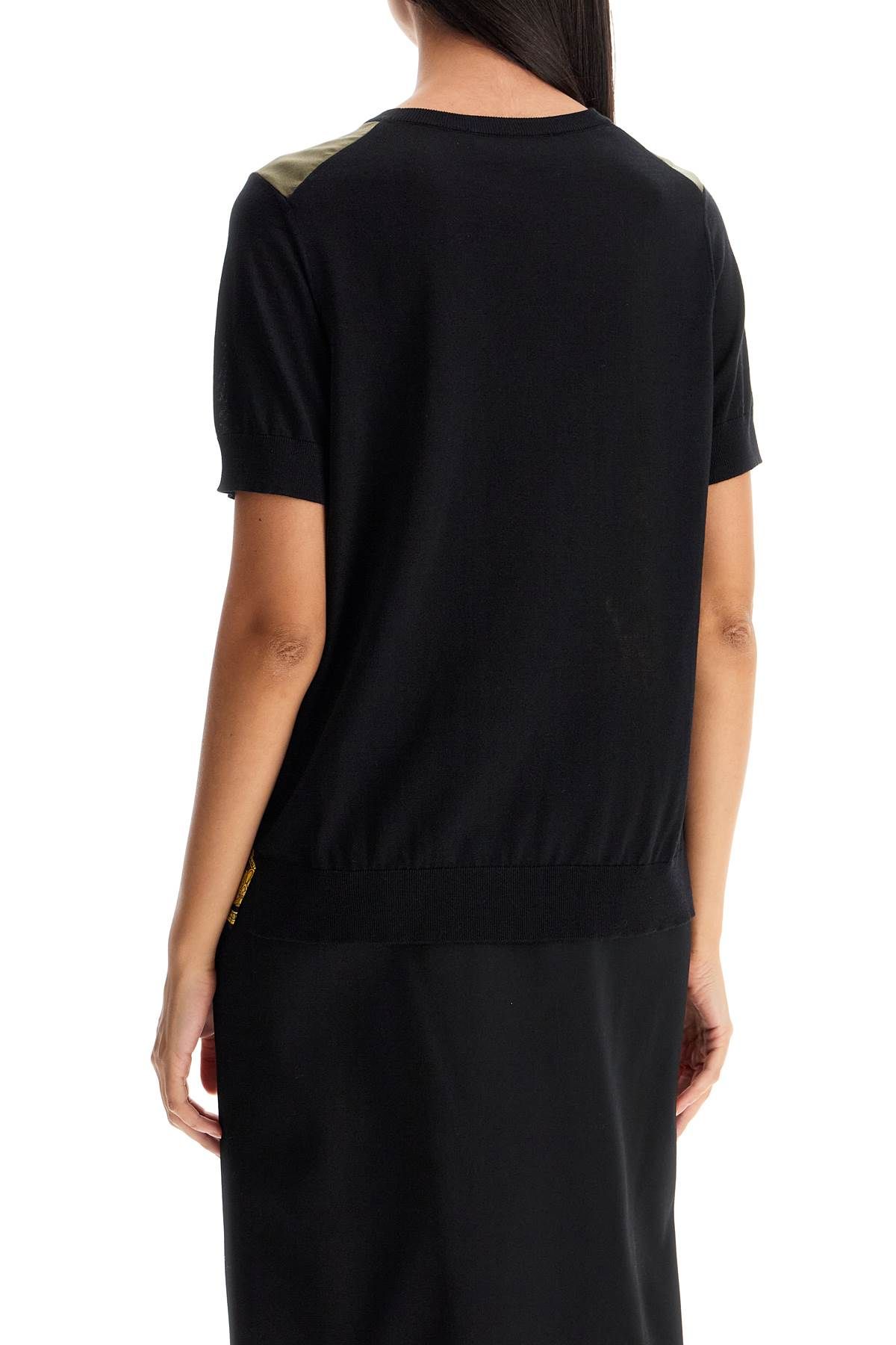 Shop Versace Knitted T-shirt 'the Cup Of The In Black