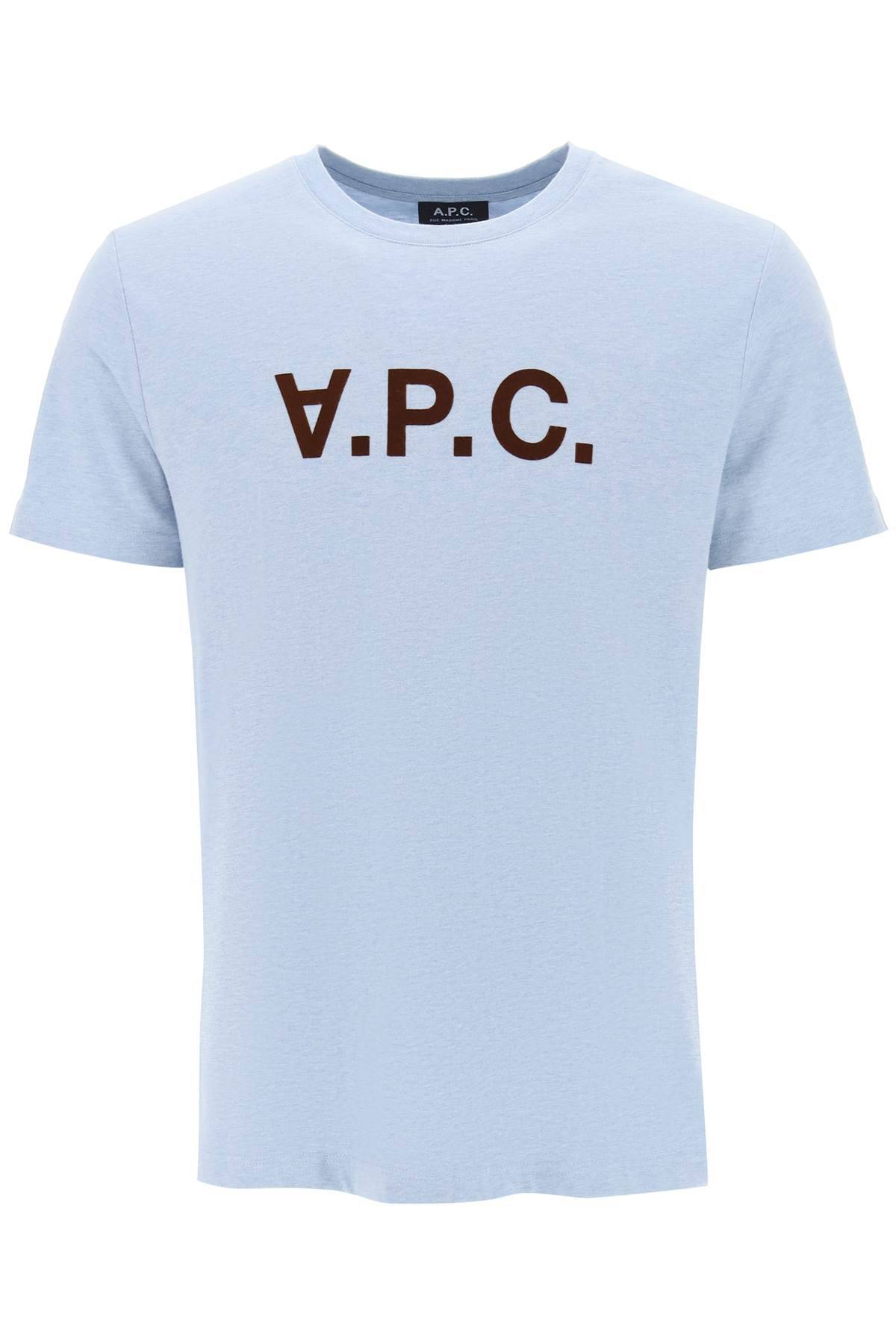 Shop Apc V.p.c. Logo T-shirt In Light Blue