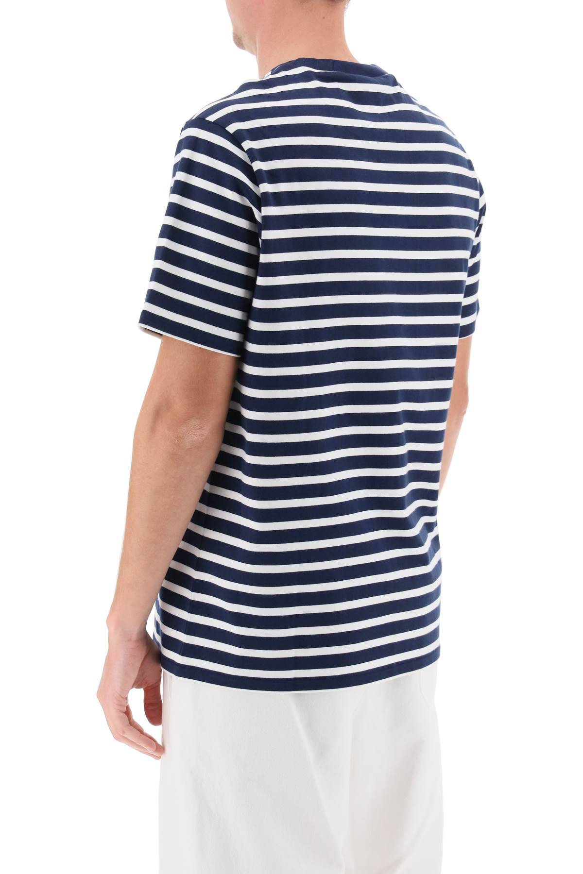 Shop Apc Emilien Striped T-shirt In White,blue