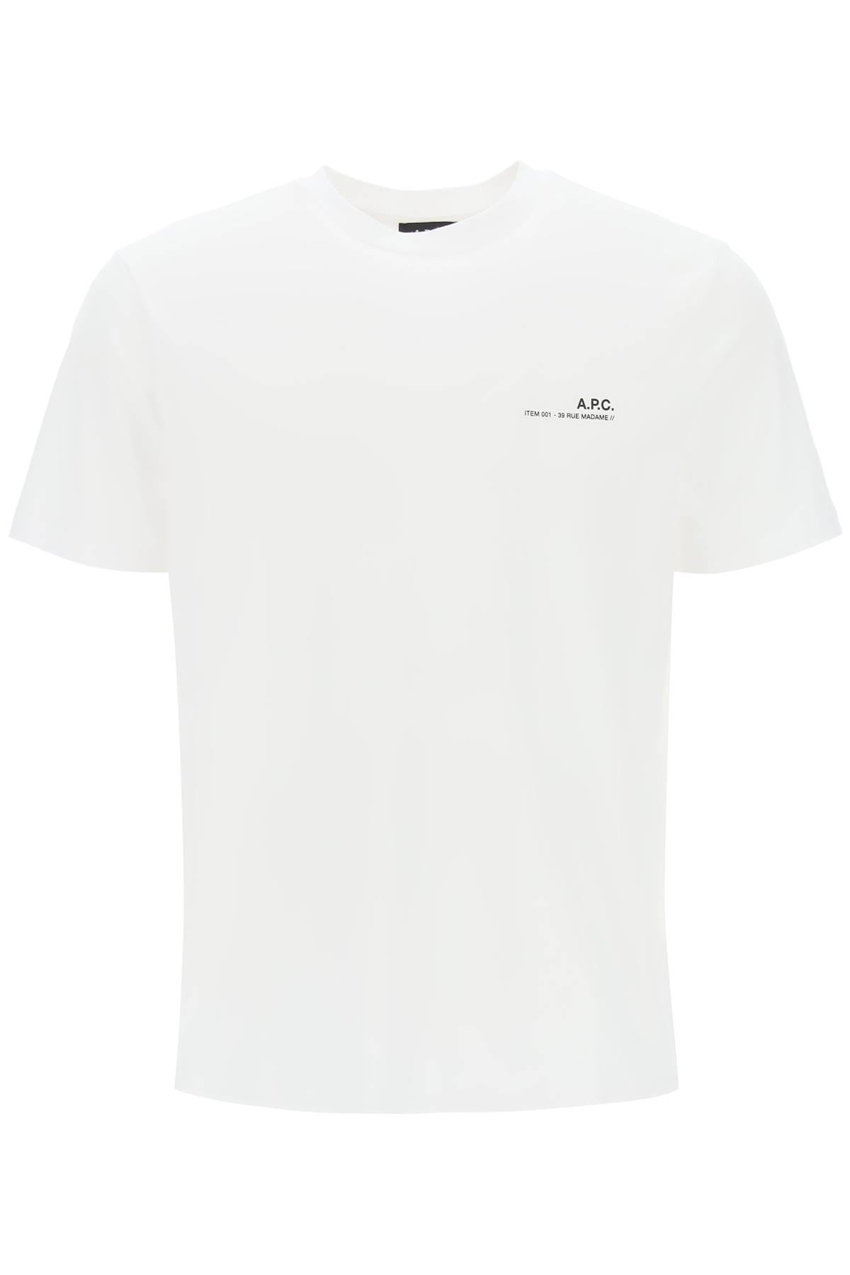 Shop Apc Item T-shirt With Logo Print In White