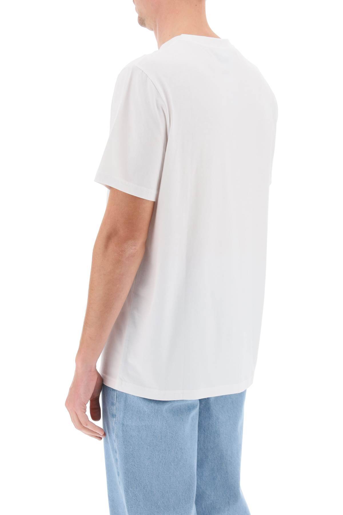 Shop Apc Item T-shirt With Logo Print In White