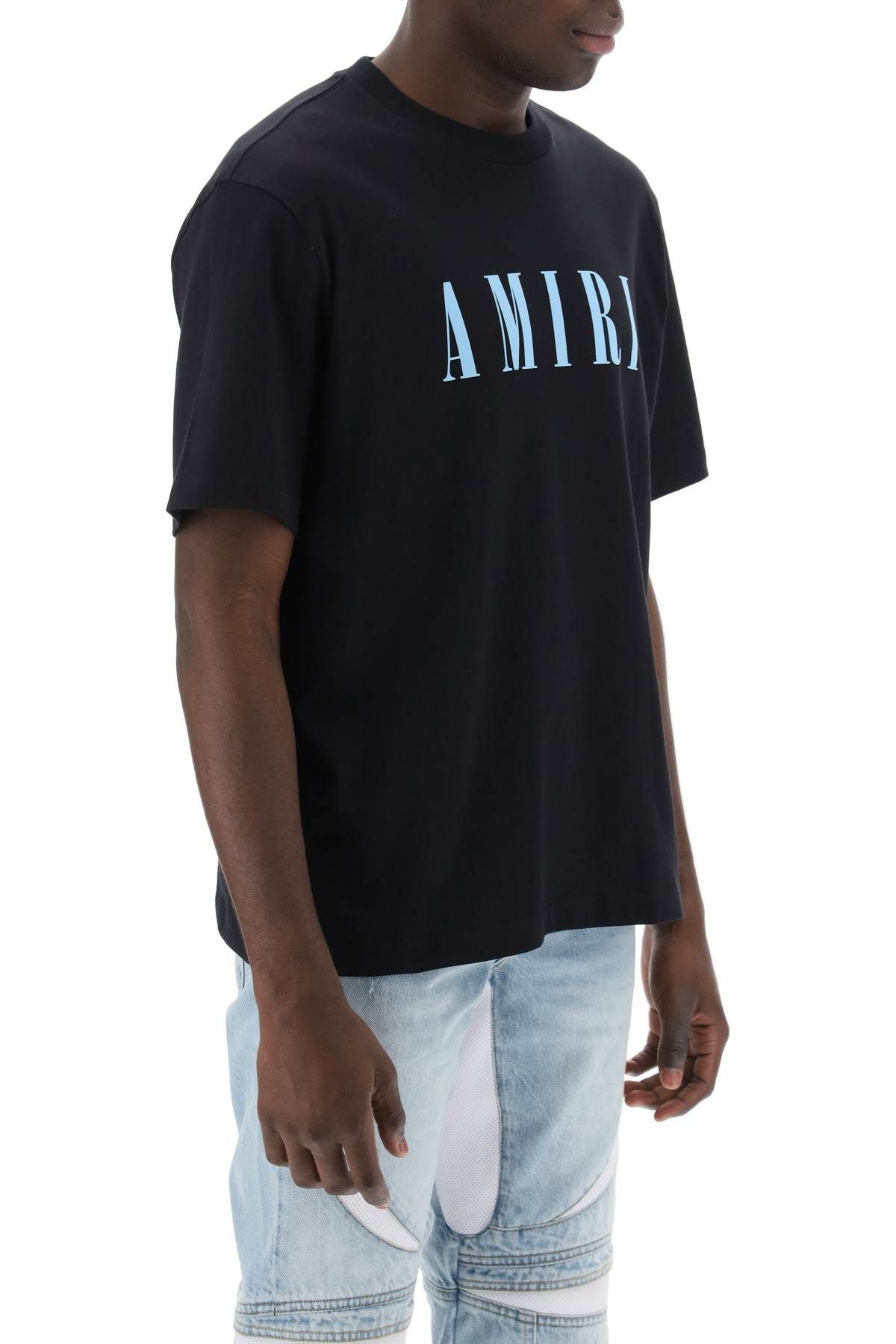 Shop Amiri Crewneck T-shirt With Core Logo In Black