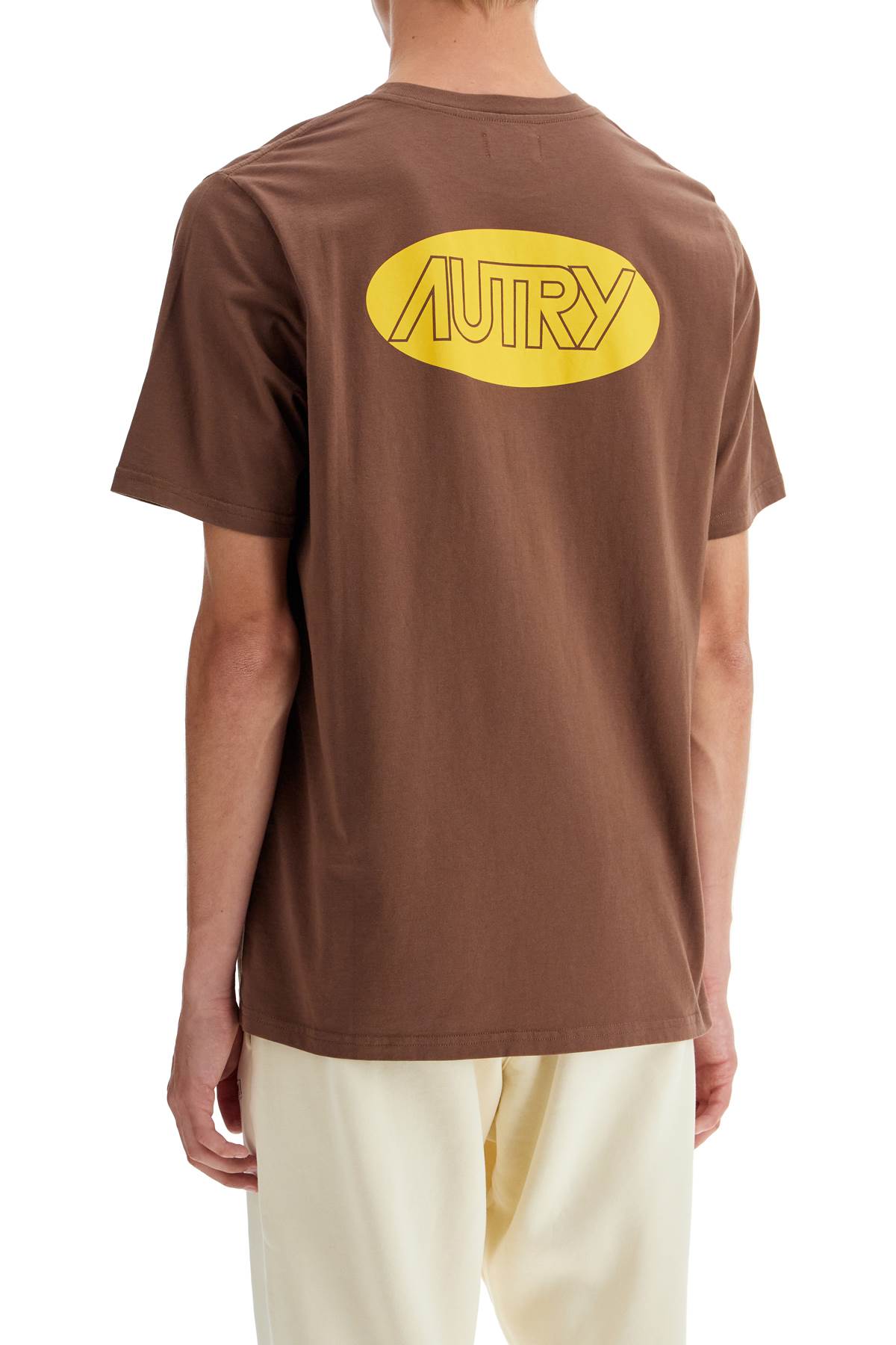 Shop Autry Relaxed Fit Logo Print T-shirt In Brown