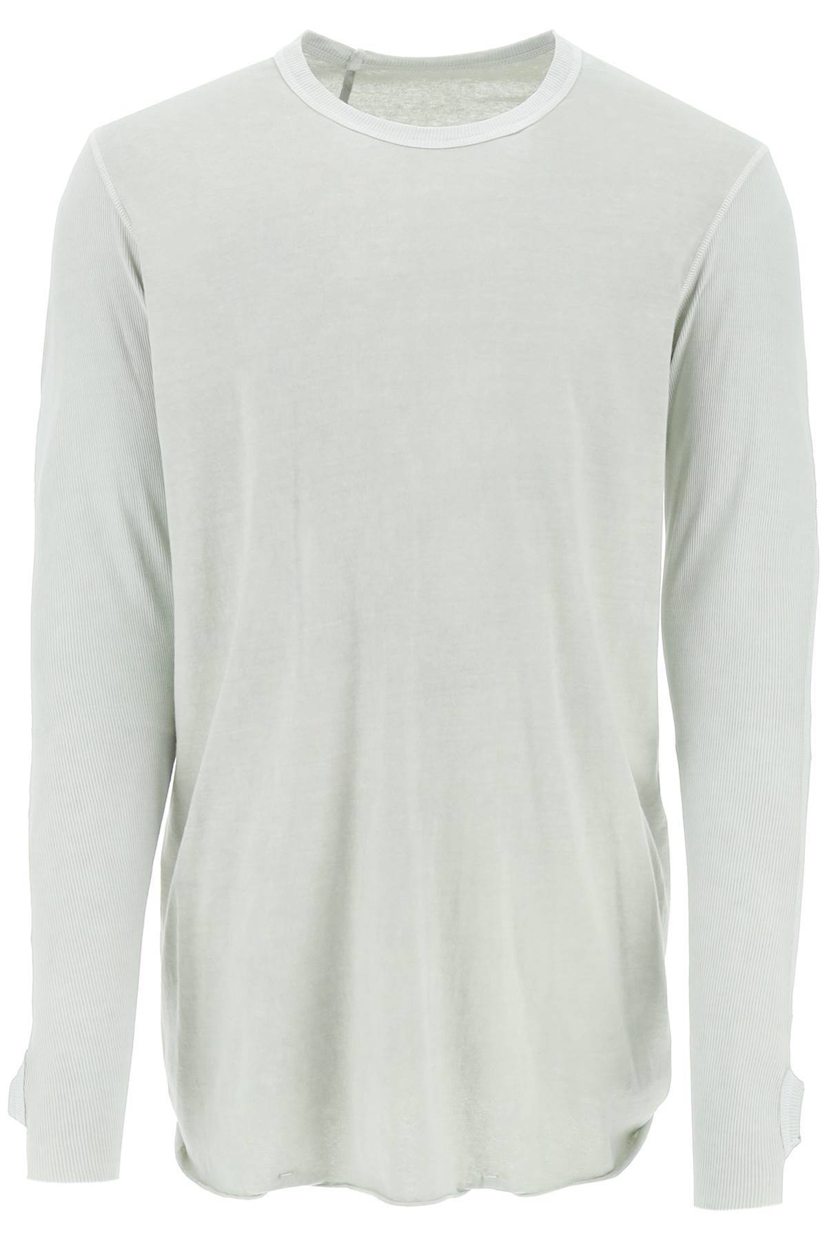 Shop Boris Bidjan Saberi Long-sleeved Cotton T-shirt In Neutro