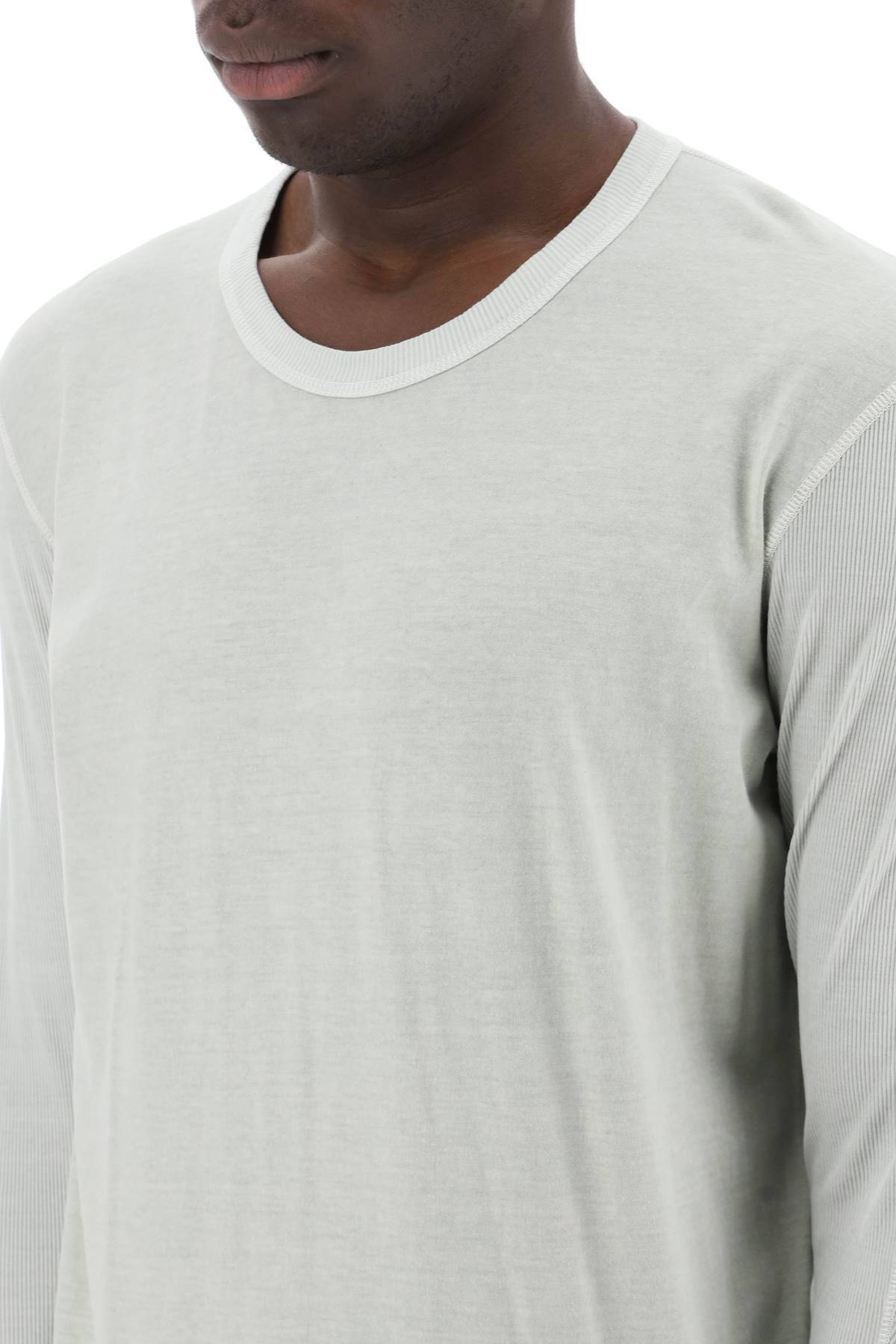 Shop Boris Bidjan Saberi Long-sleeved Cotton T-shirt In Neutro