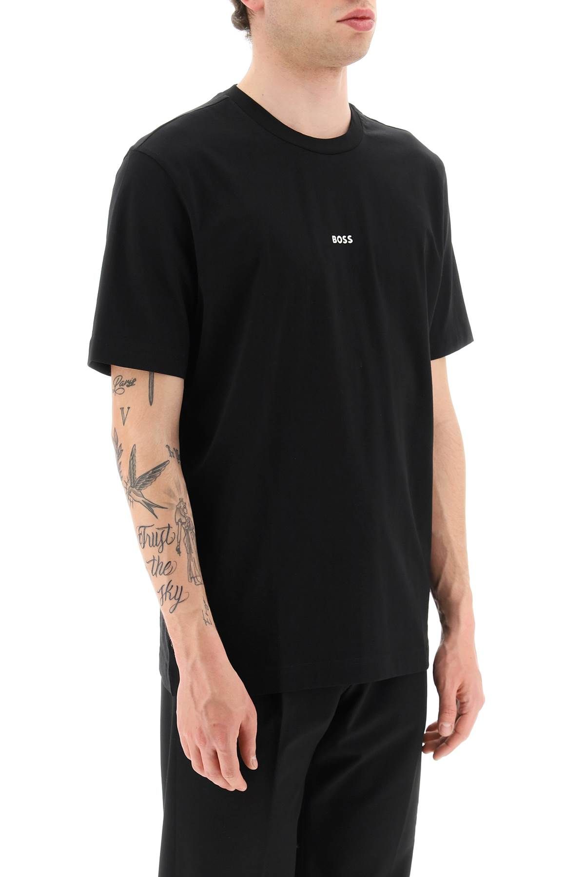 Shop Hugo Boss Tchup Relaxed Fit T-shirt In Black