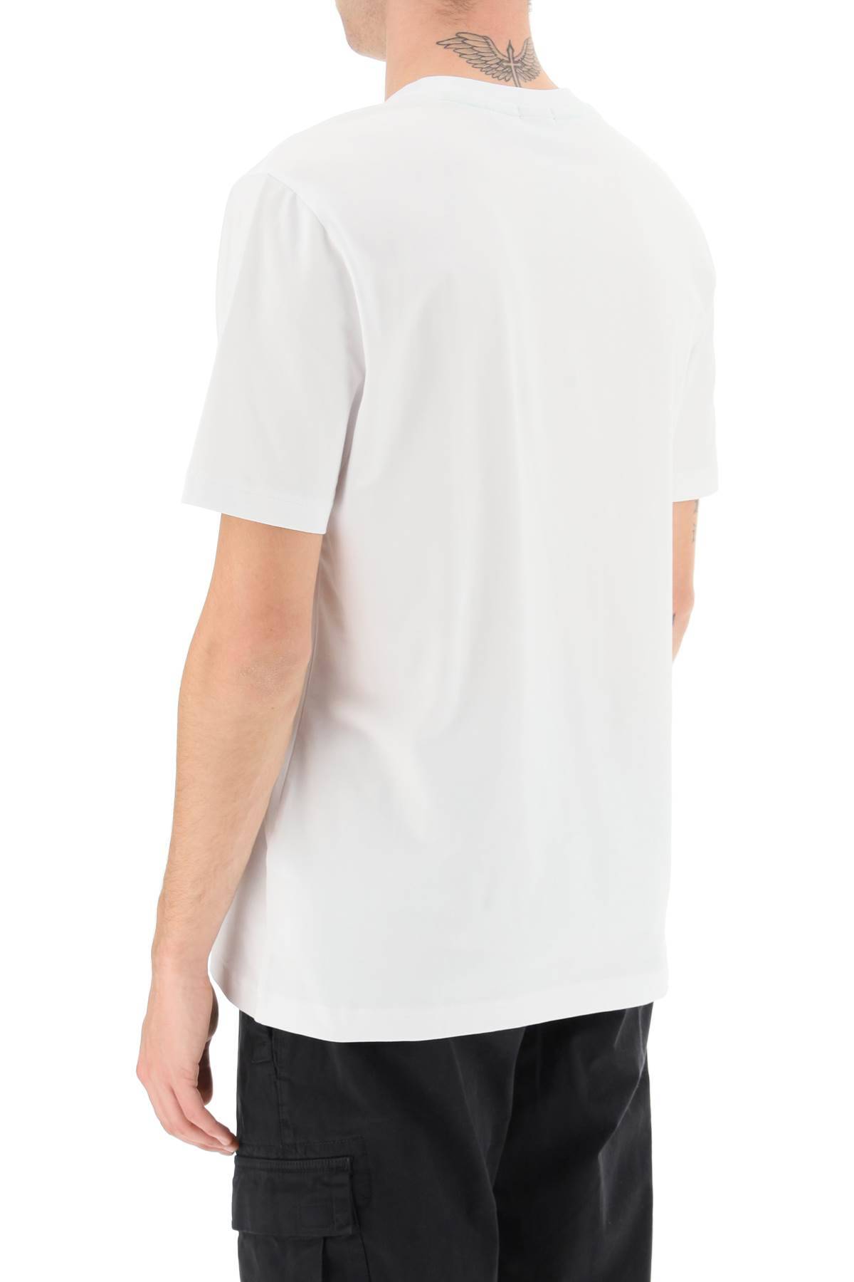 Shop Hugo Boss Stretch Cotton T-shirt In White