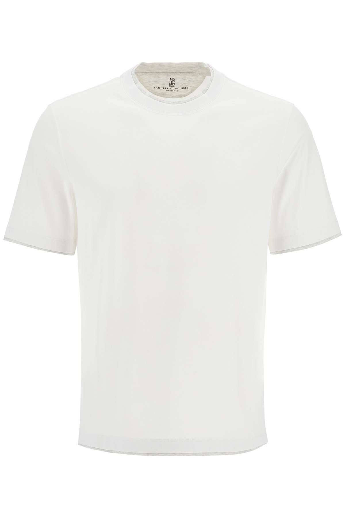 Shop Brunello Cucinelli Layered-effect T-shirt In White