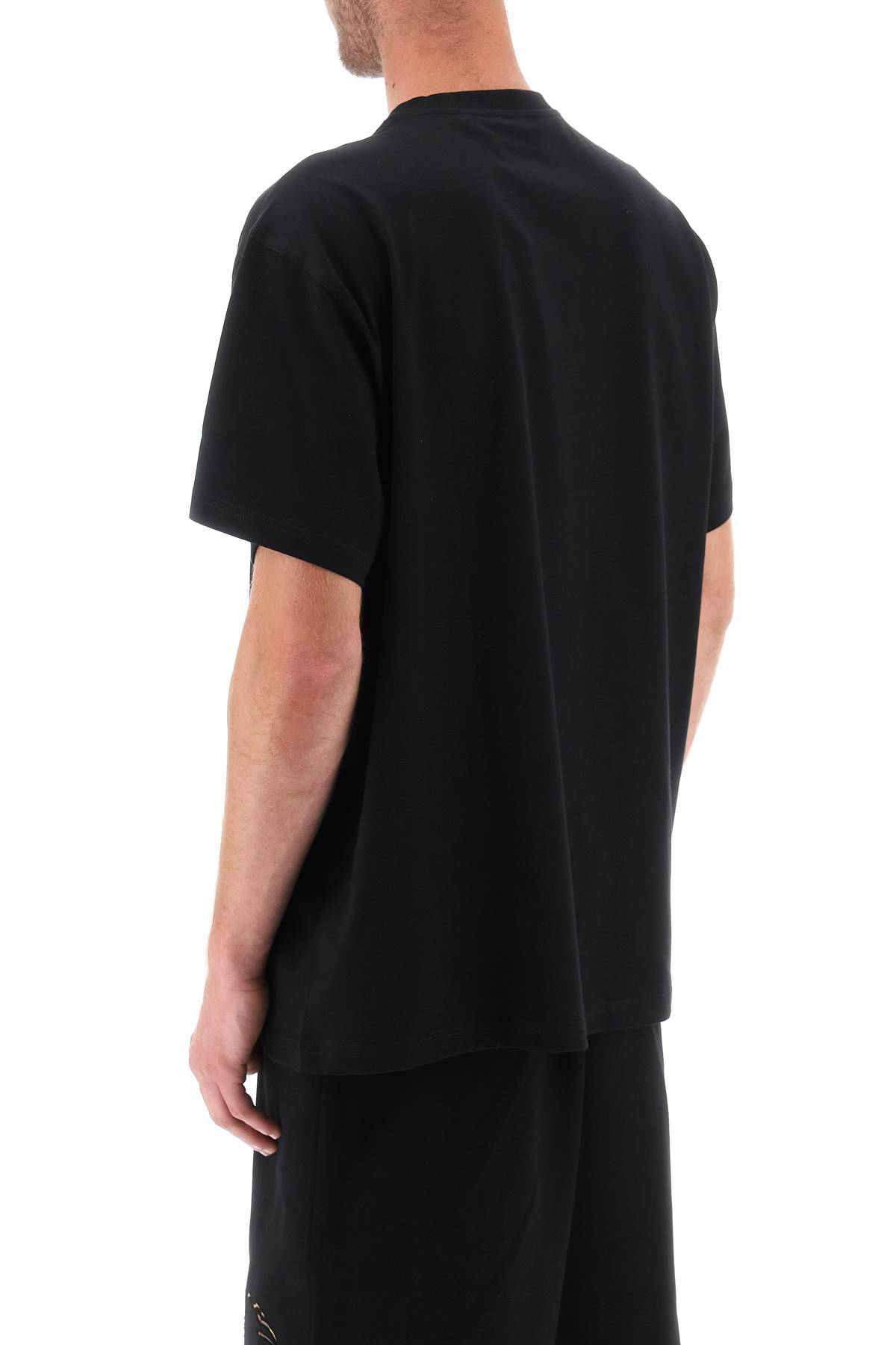 Shop Burberry Ekd Inlay T-shirt In Black