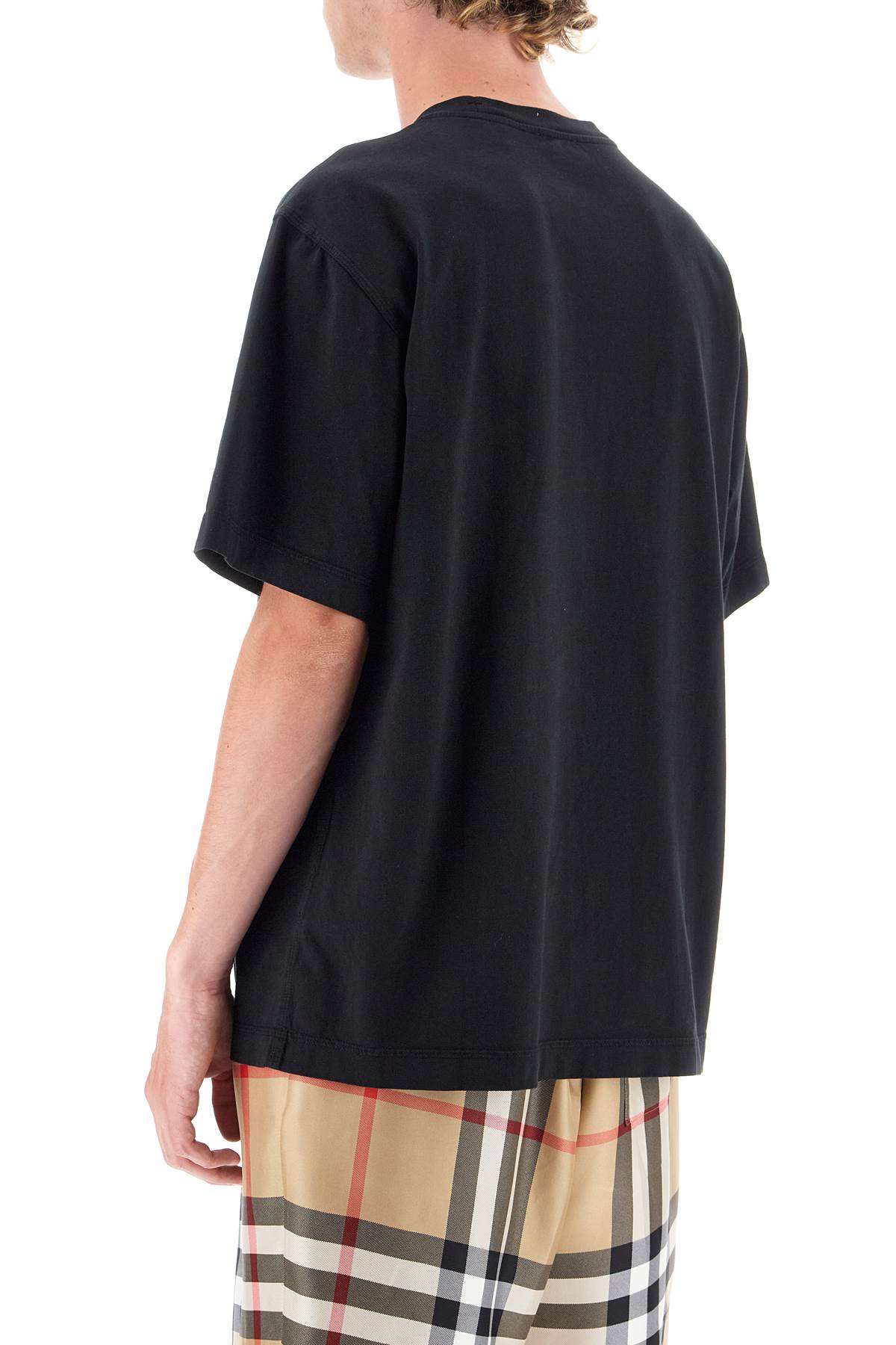 Shop Burberry "ekd Emblem T-shirt In Black