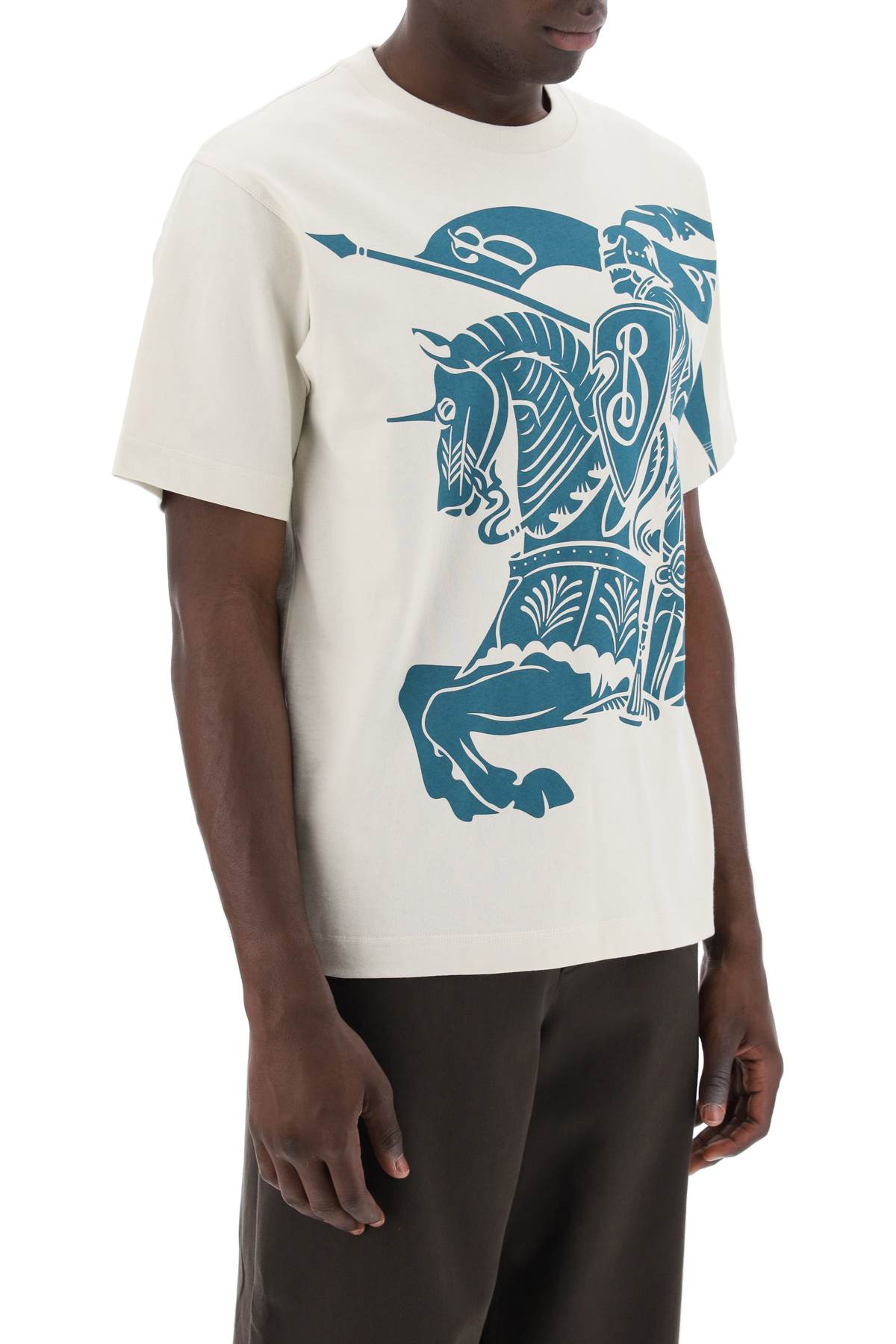 Shop Burberry "ekd Printed T-shirt In Neutro