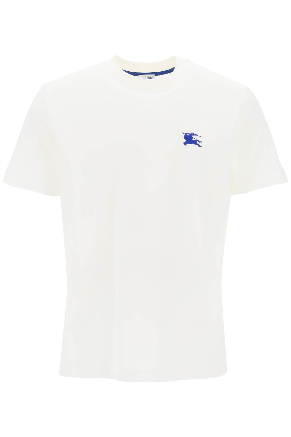 Shop Burberry "ekd Embroidered T-shirt In White