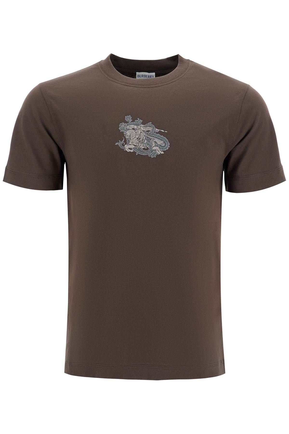 Shop Burberry 'ekd Printed T-shirt In Grey