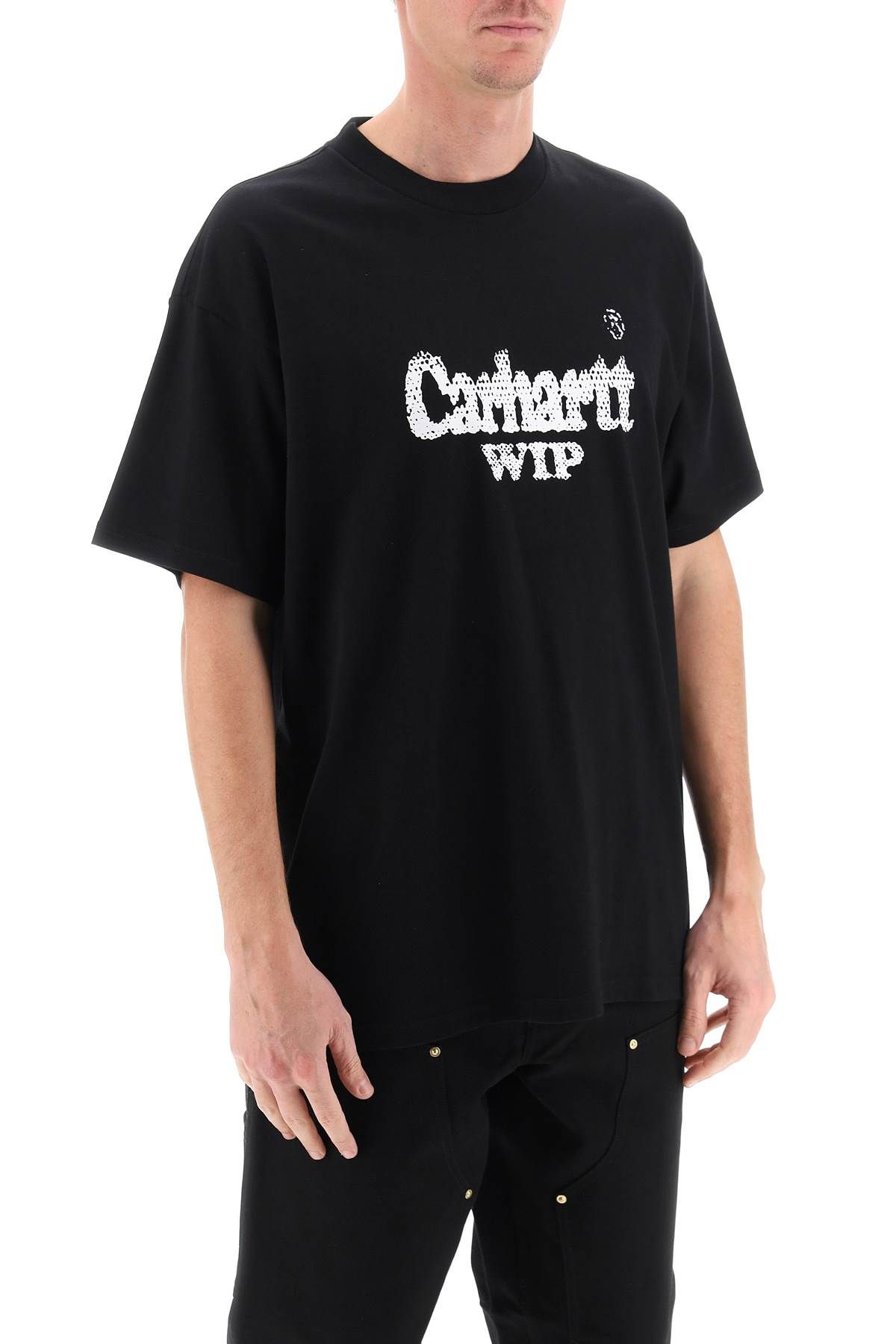 Shop Carhartt Spree Halftone Printed T-shirt In Black
