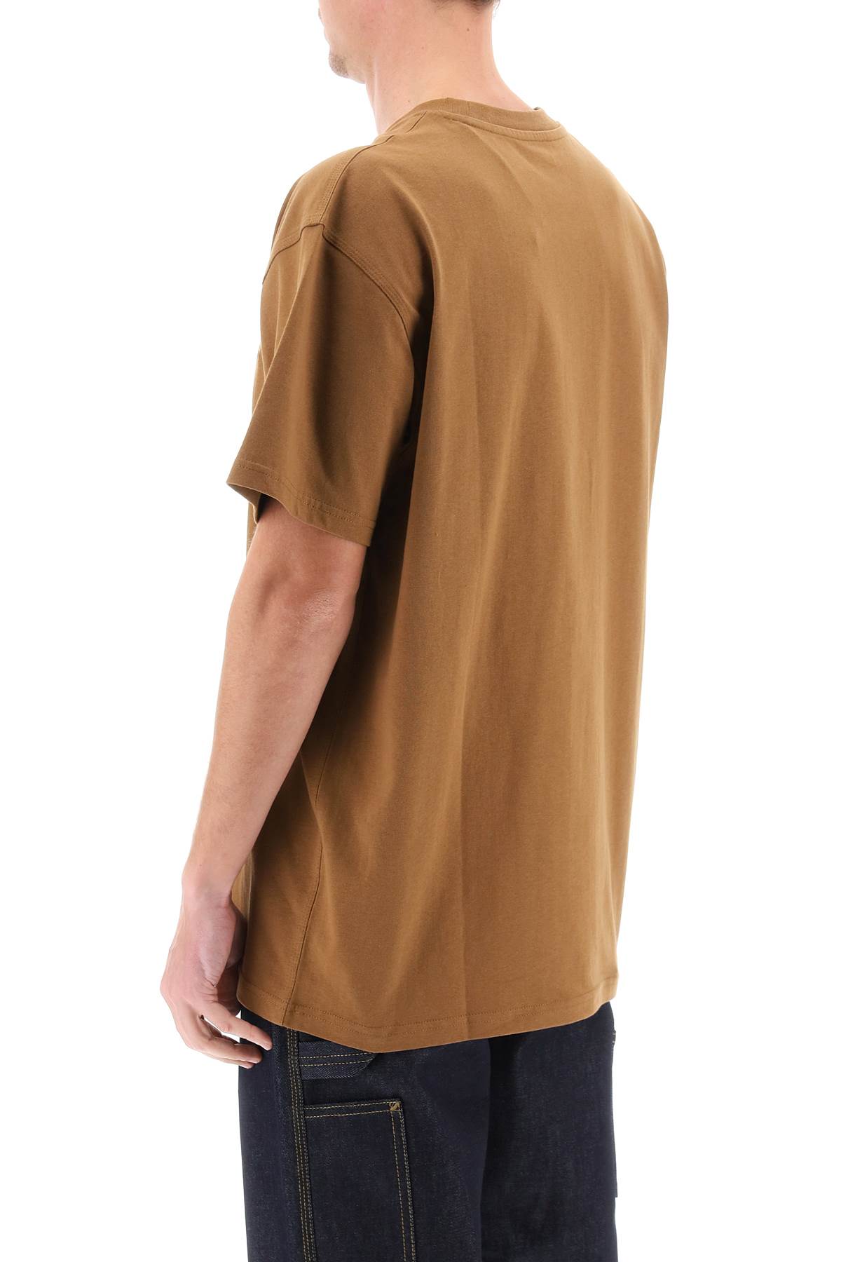Shop Carhartt American Script T-shirt In Brown