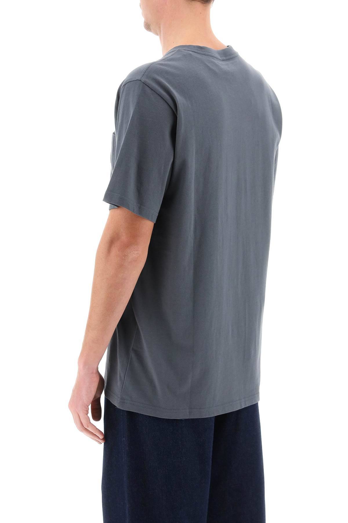 Shop Carhartt T-shirt With Chest Pocket In Grey