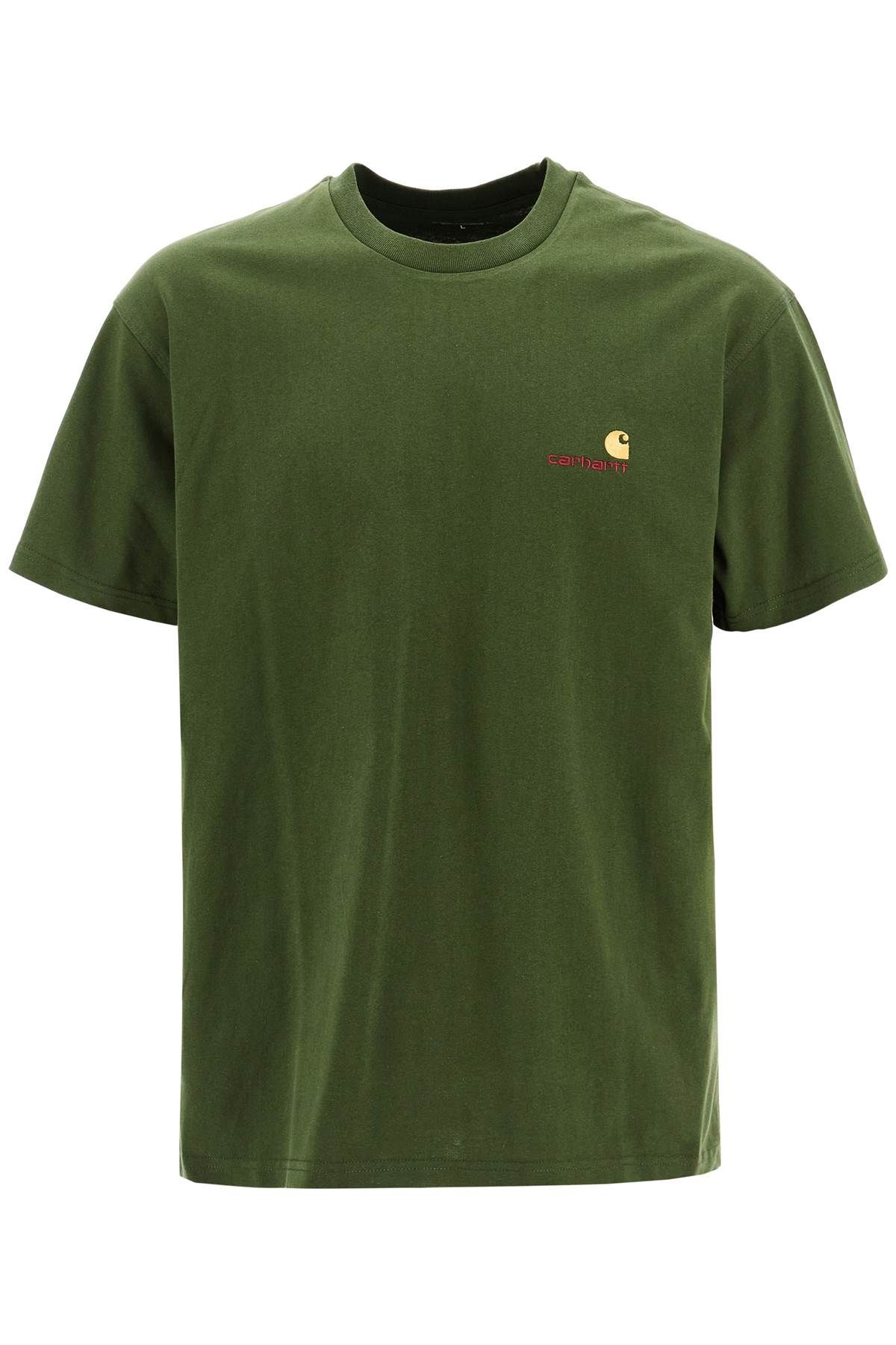 Shop Carhartt American Script T-shirt In Green