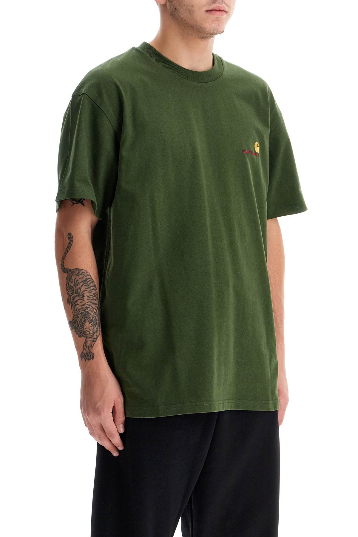 Shop Carhartt American Script T-shirt In Green