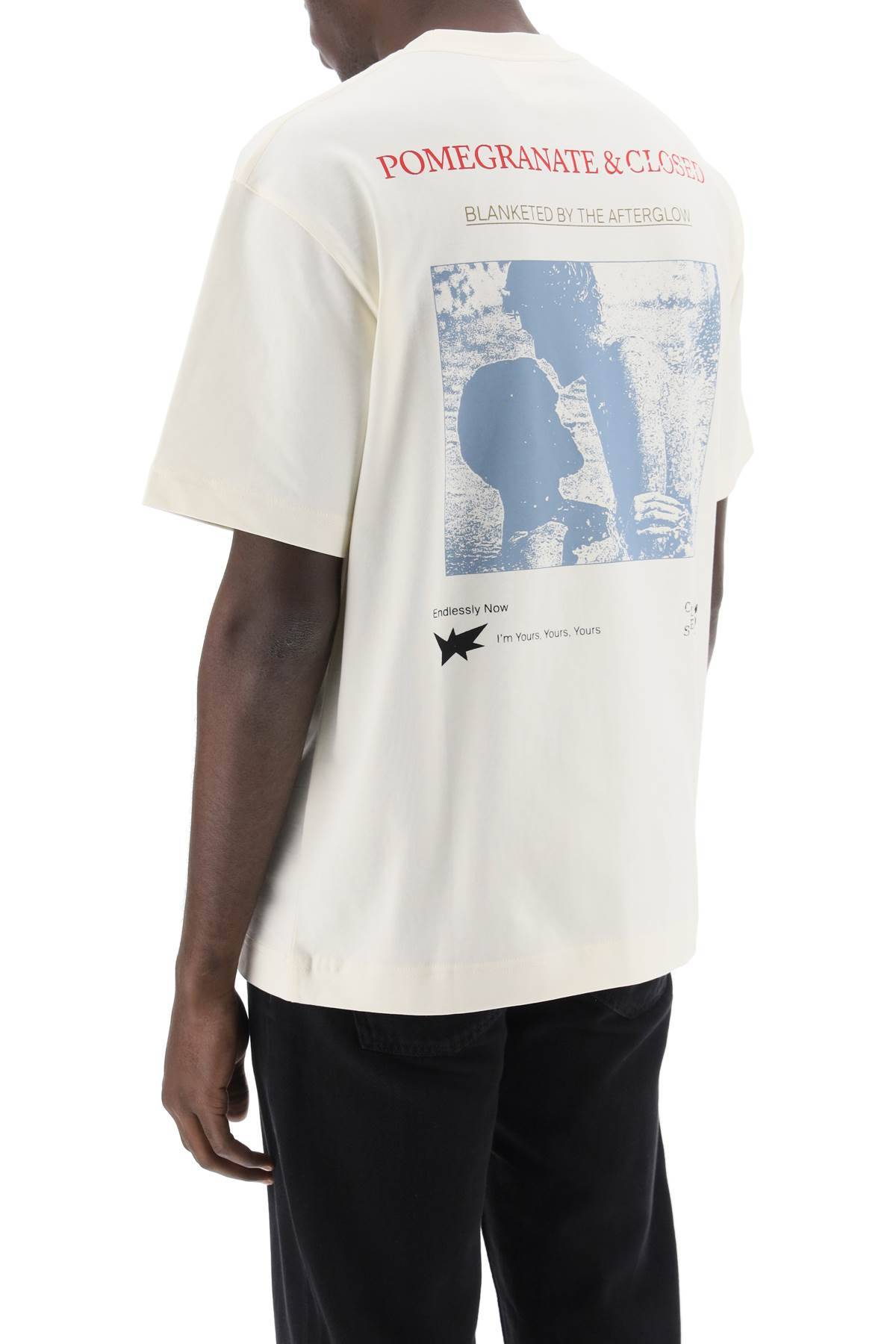 Shop Closed T-shirt With Graphic Print In White,neutro