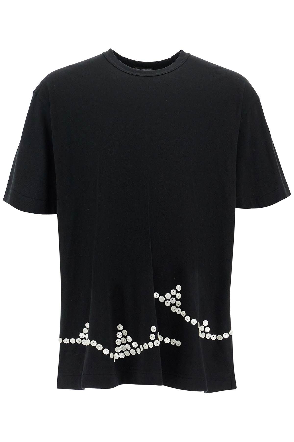 Shop Comme Des Garçons Homme Deux Embroidered Button-up T In Black