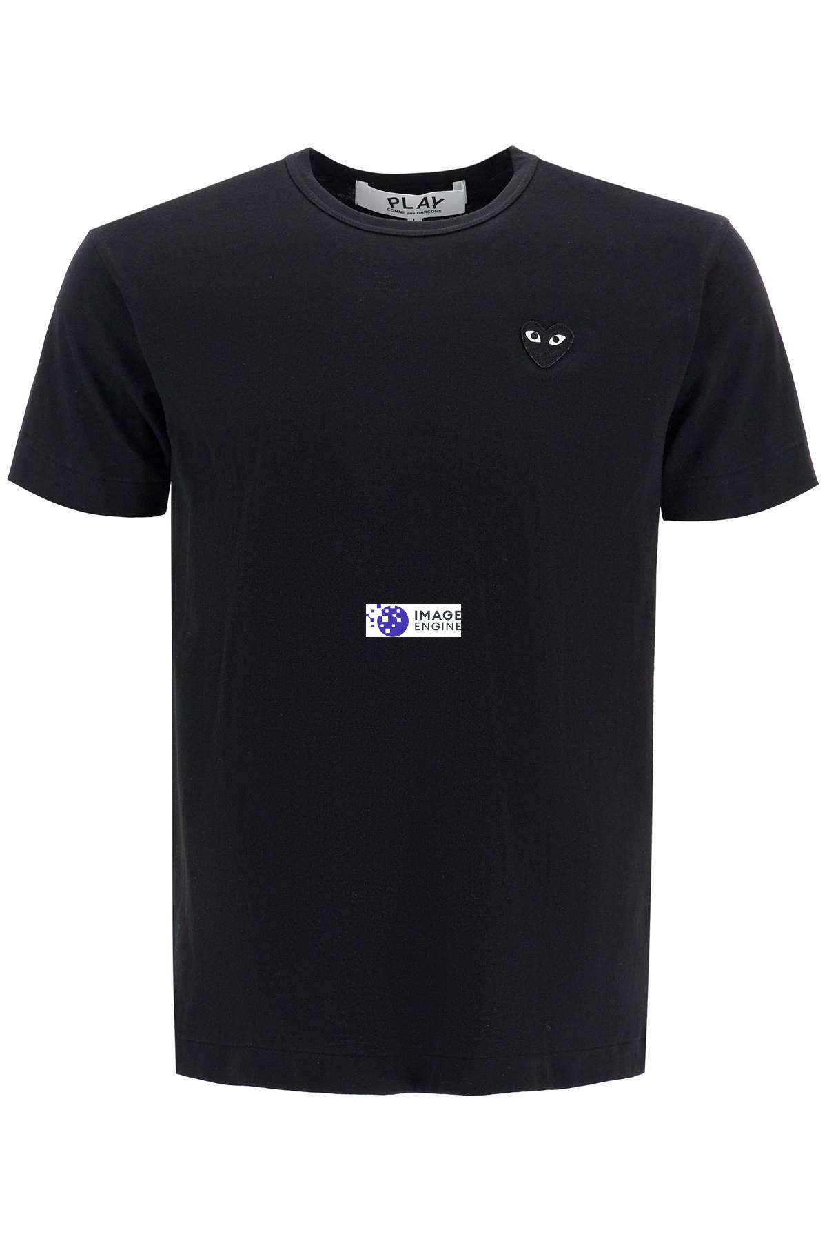 Comme Des Garçons Play Black Heart Patch Cotton T-shirt In Black