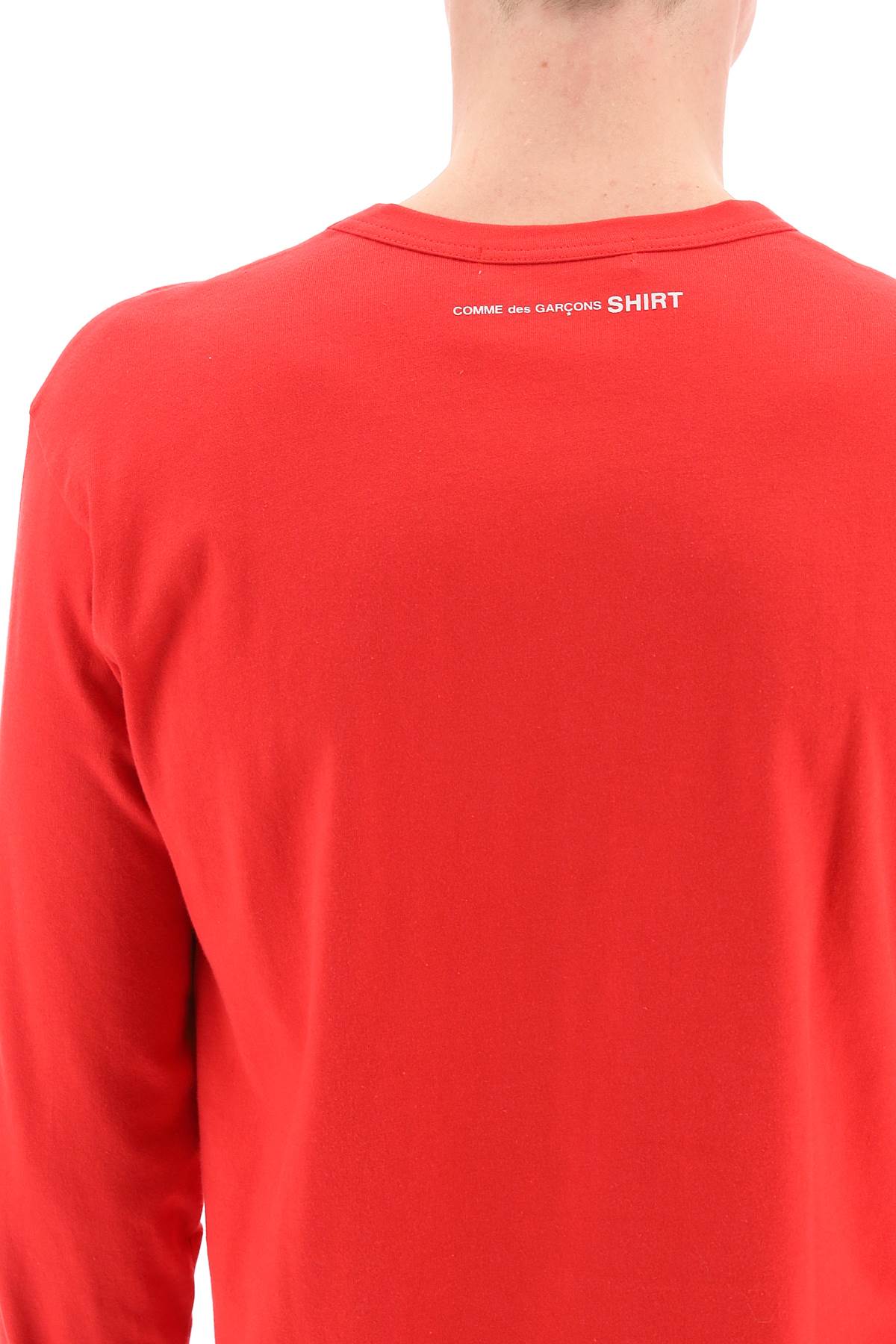 Shop Comme Des Garçons Shirt Long Sleeve T-shirt In Red