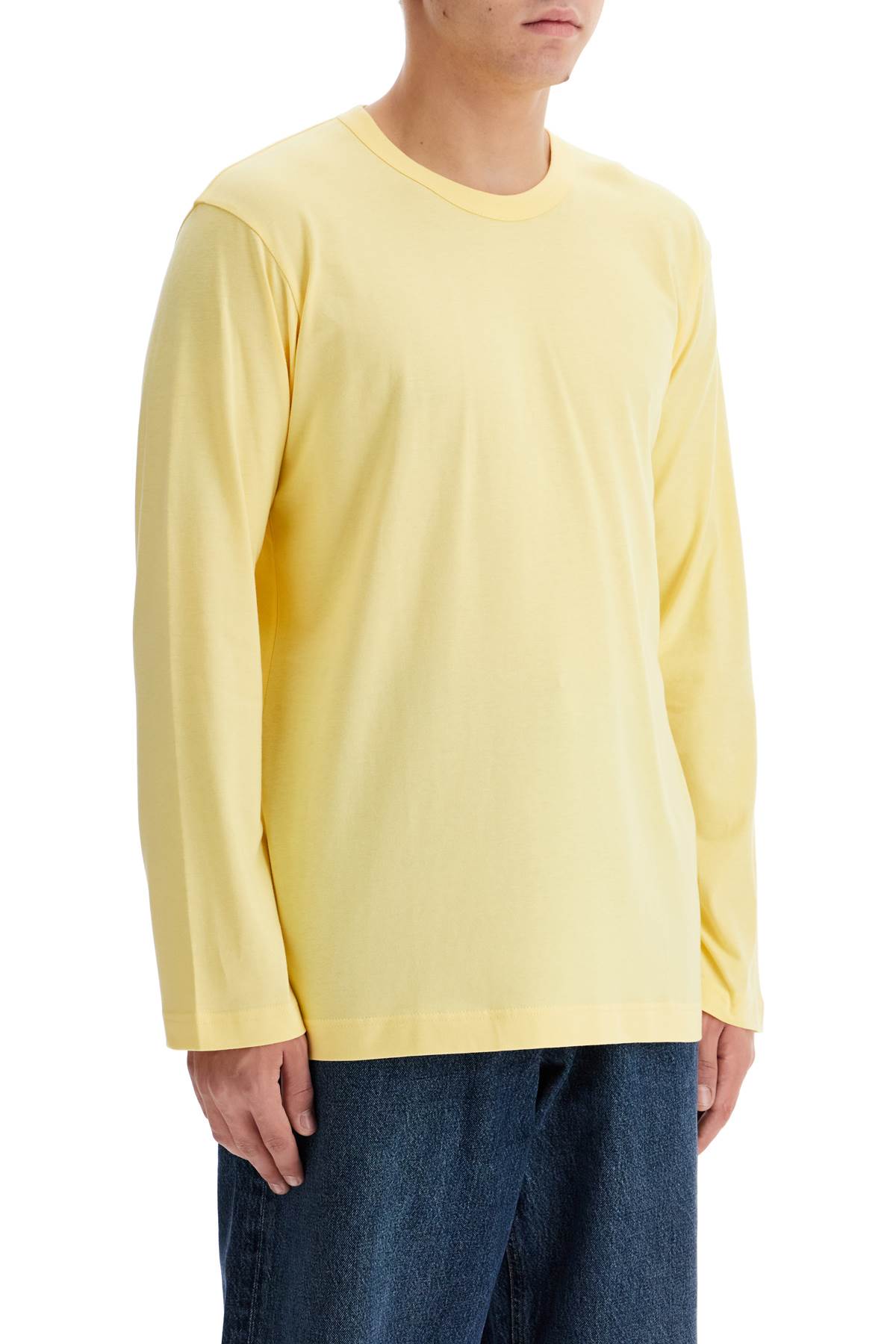 Shop Comme Des Garçons Shirt Long Sleeve T-shirt In Yellow