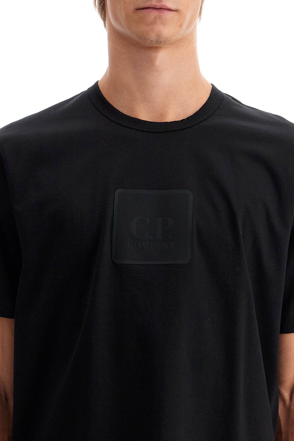 Shop C.p. Company "mercerized Jersey Metropolis Series In Black