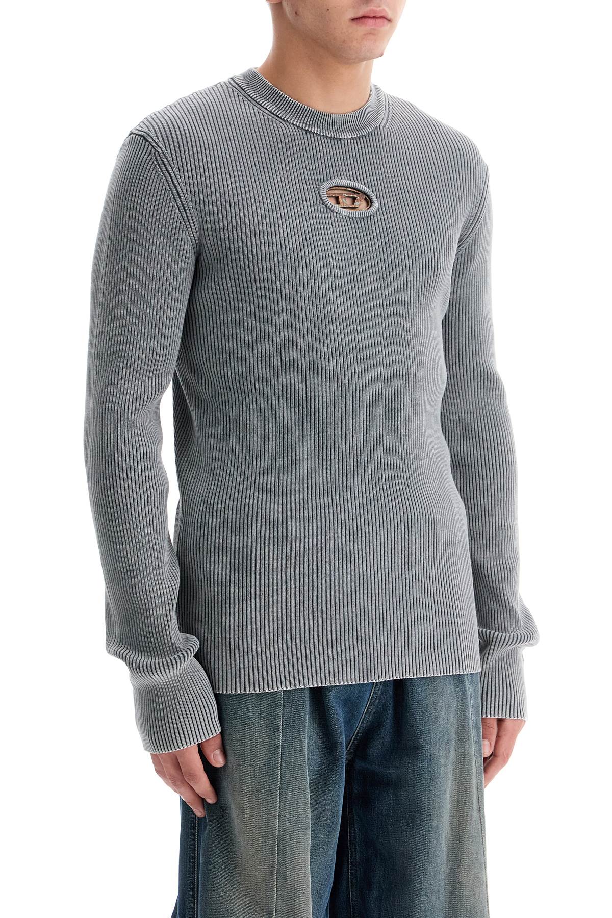 Shop Diesel Long-sleeved M-val In Grey