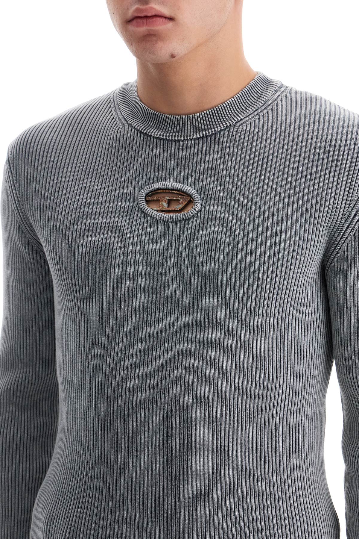 Shop Diesel Long-sleeved M-val In Grey