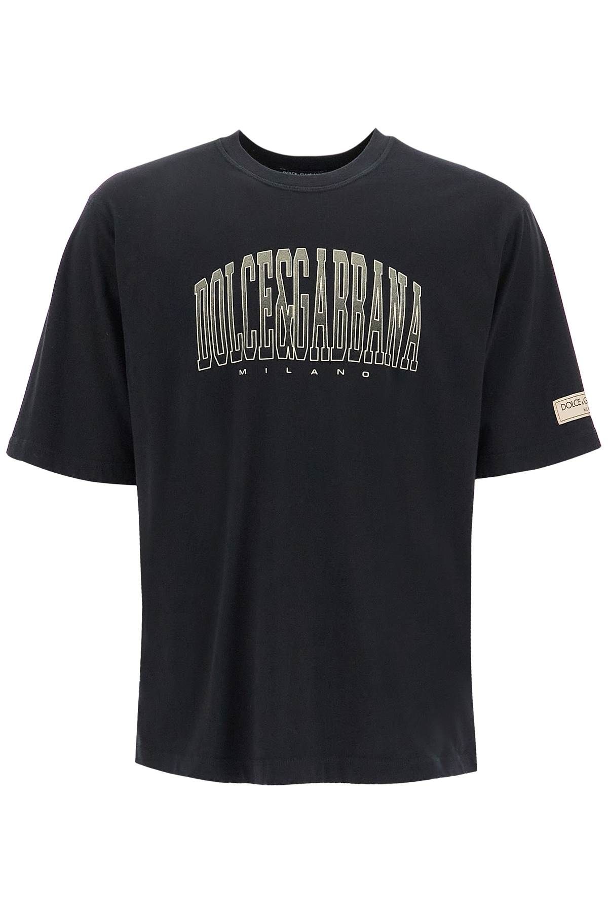 Shop Dolce & Gabbana T-shirt With Logo Print In Black