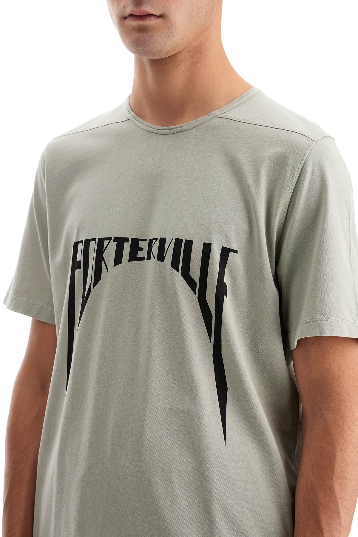 Shop Drkshdw "level T-shirt With Lettering Print In Grey