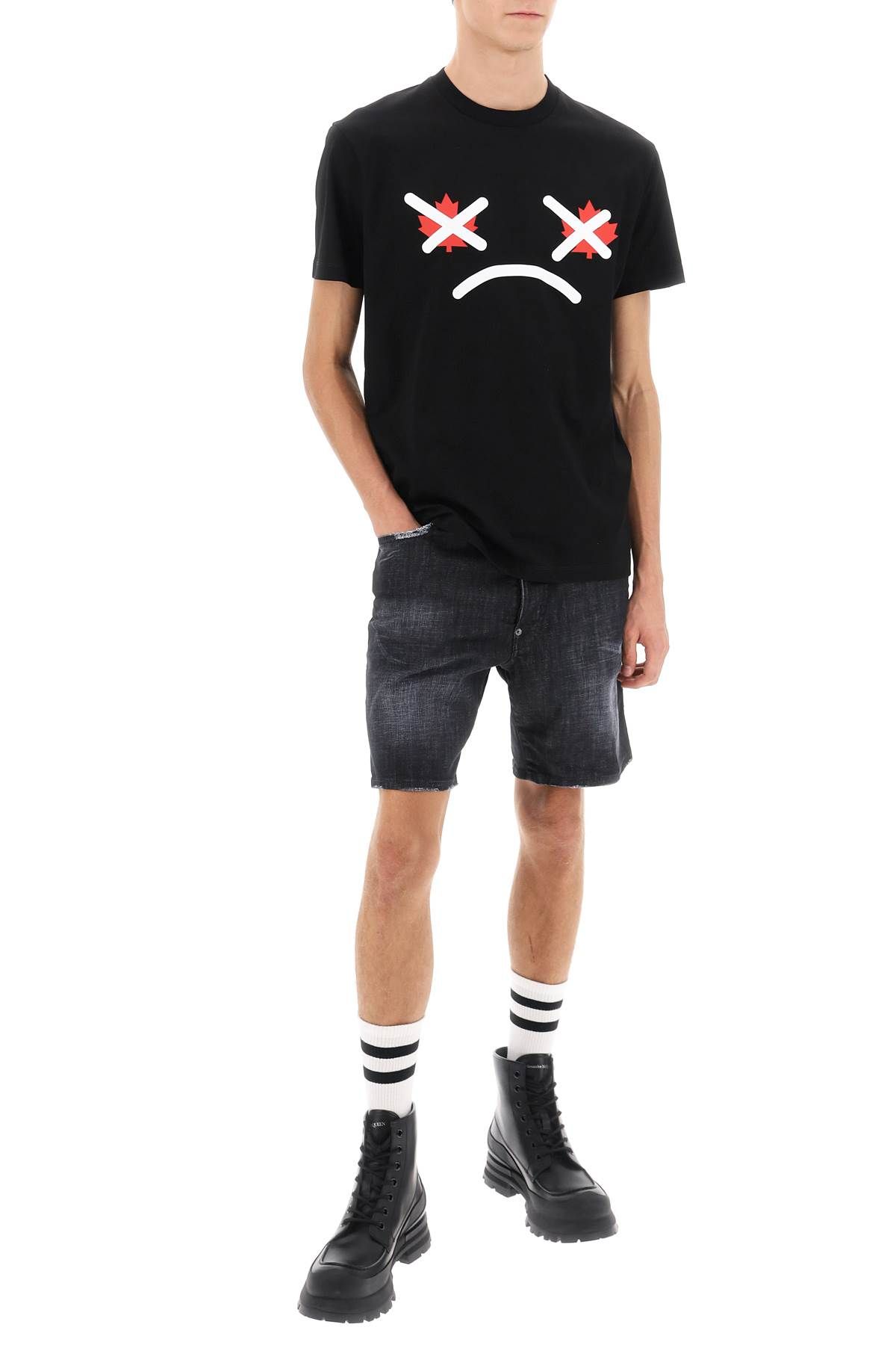Shop Dsquared2 Cool Fit Printed T-shirt In Black