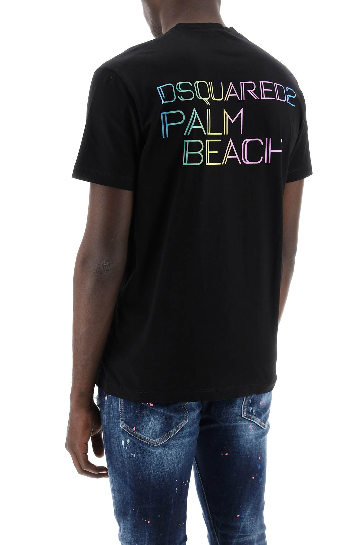 Shop Dsquared2 Printed Cool Fit T-shirt In Black