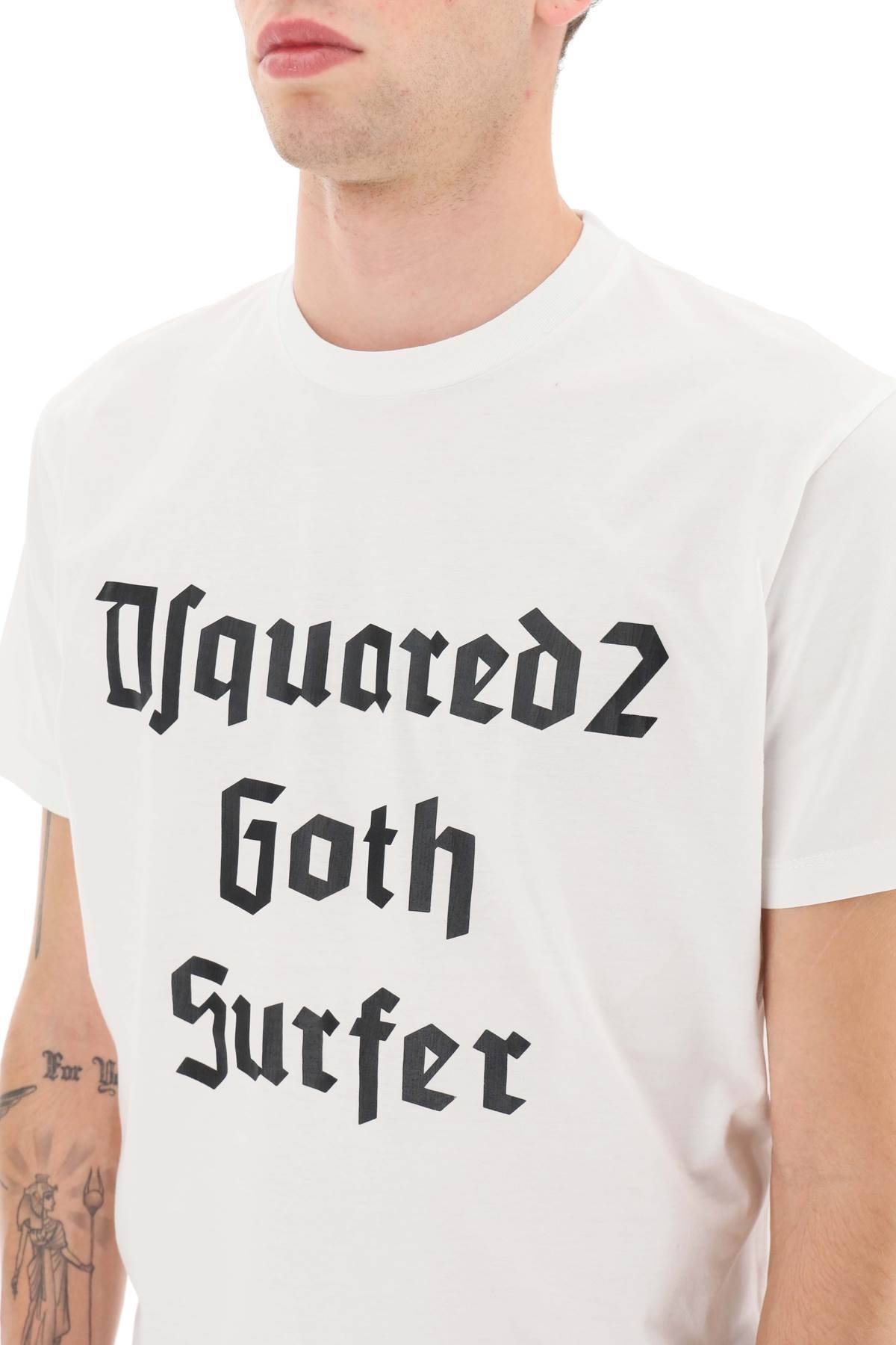 Shop Dsquared2 'd2 Goth Surfer' T-shirt In White